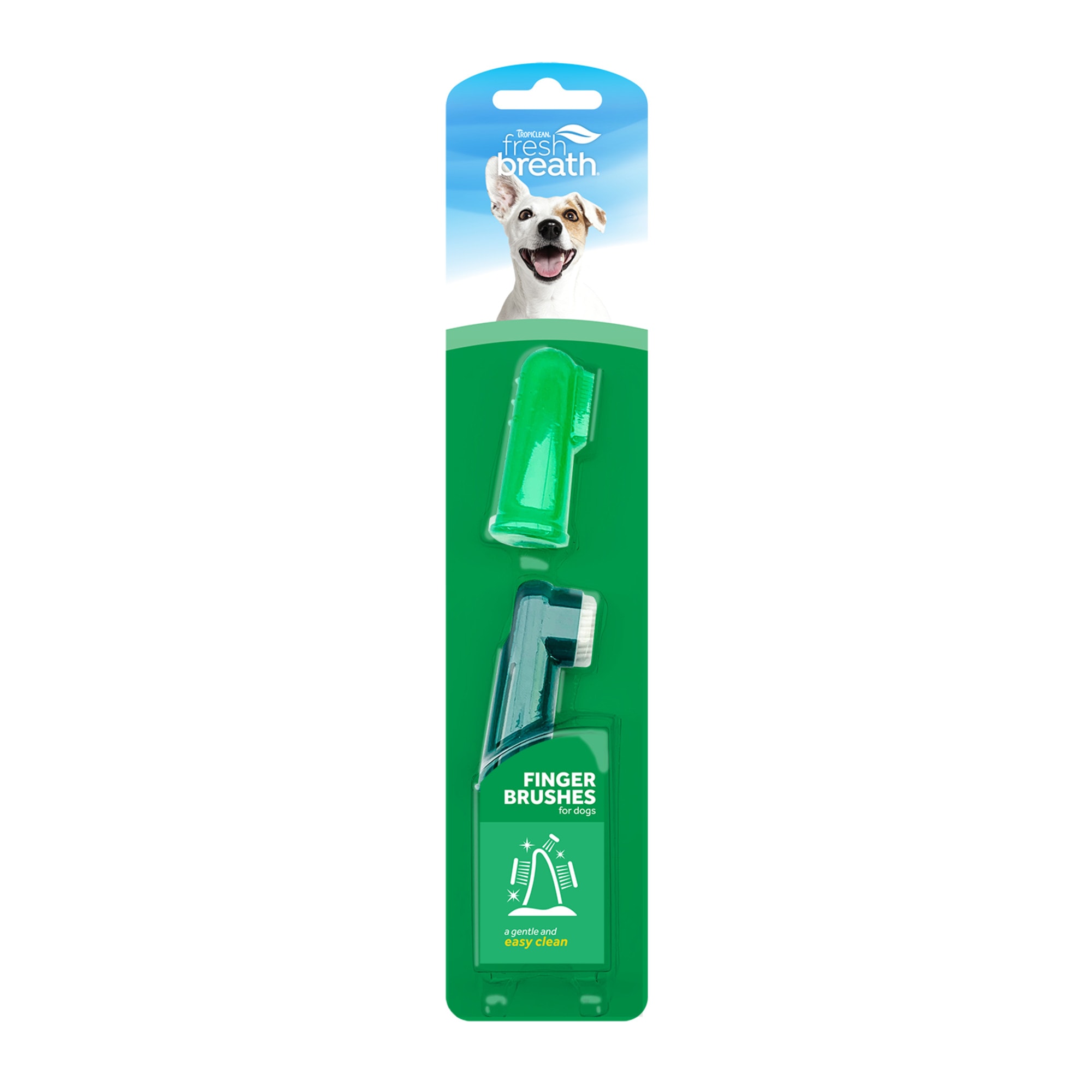 TropiClean Fresh Breath Finger Brushes for Dogs, Pack of 2, 2.12 IN
