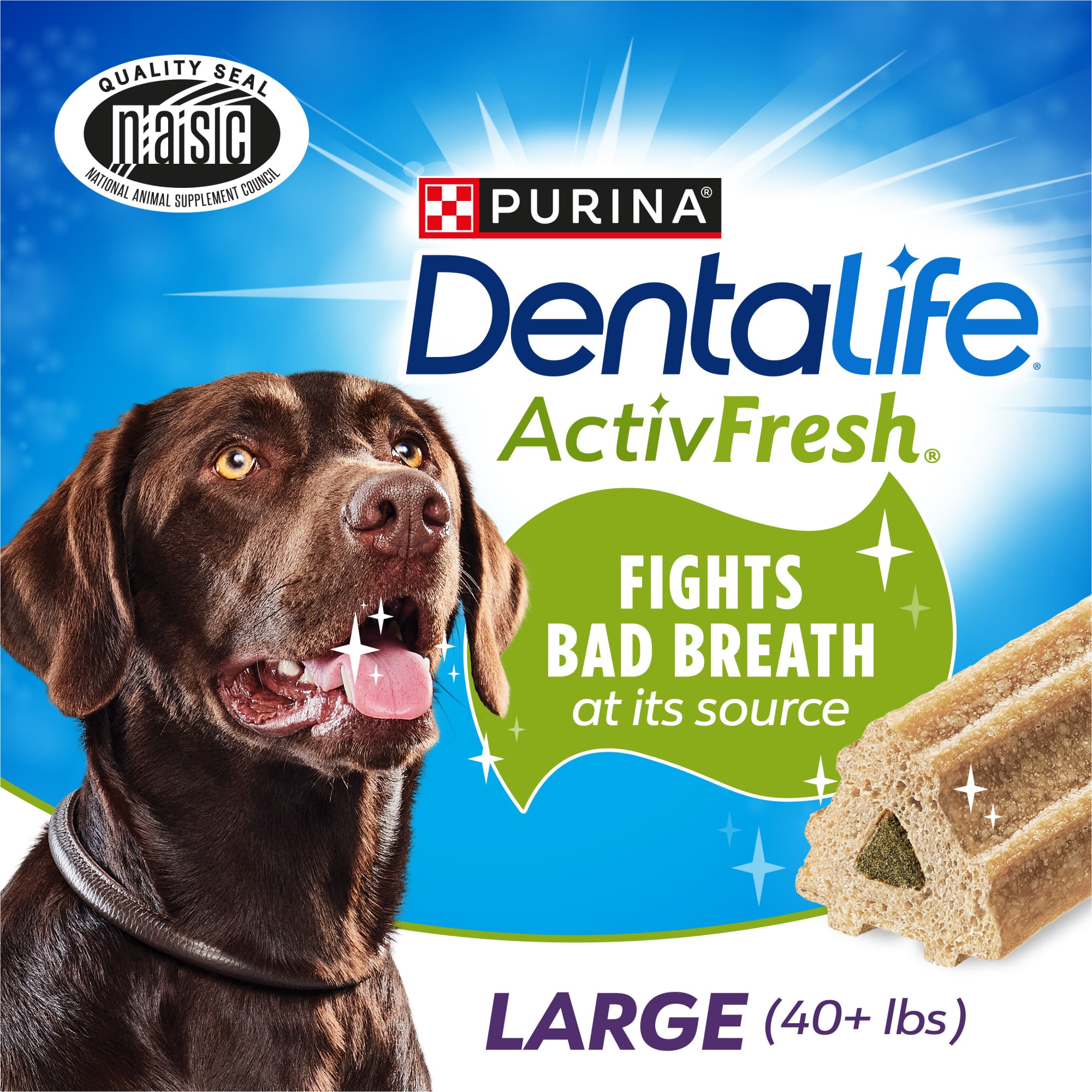 DentaLife ActivFresh Daily Oral Care Large Dog Chews, 24.1 oz., Count of 21