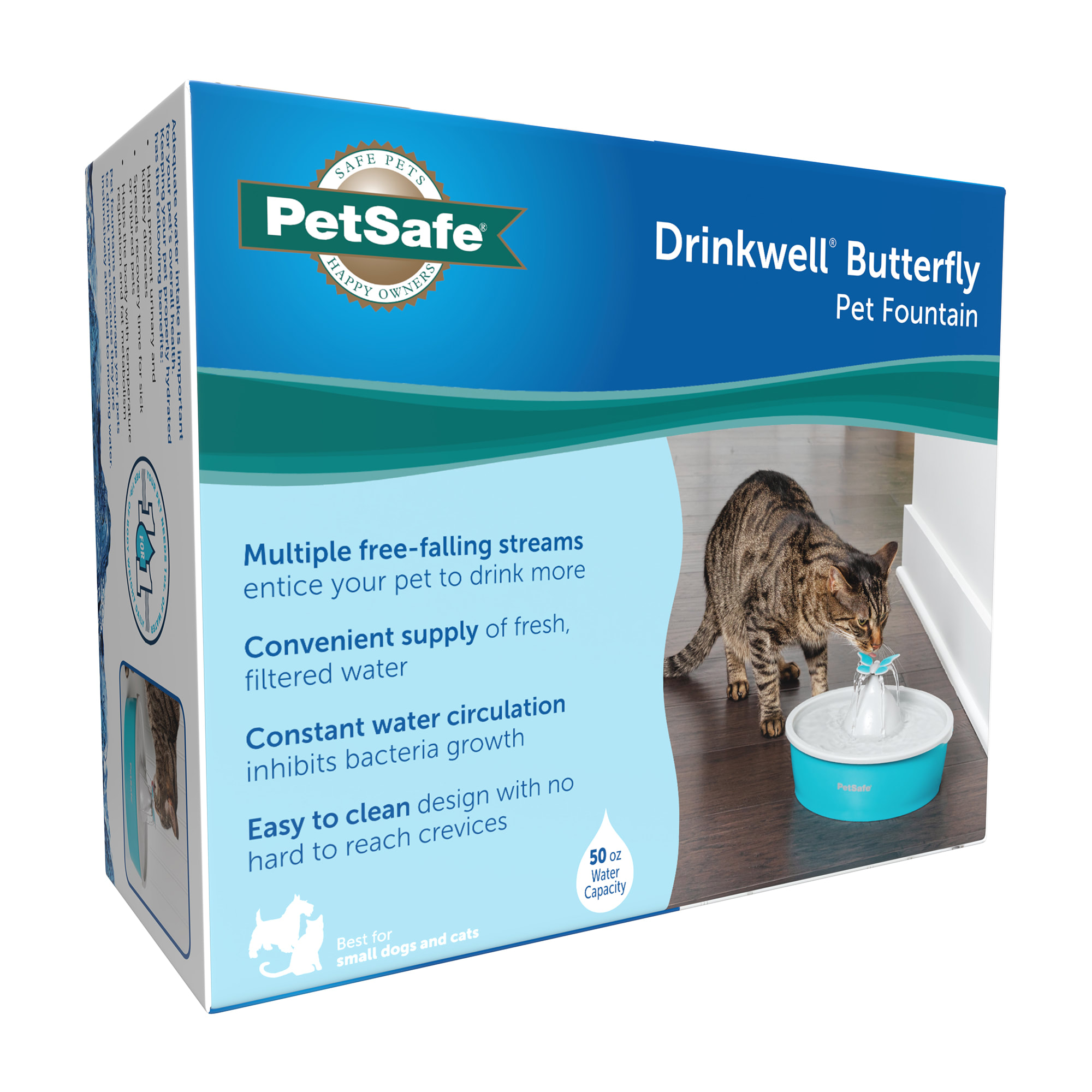 Fontaine à eau Butterfly 1,5L pour chat et chien Drinkwell PETSAFE