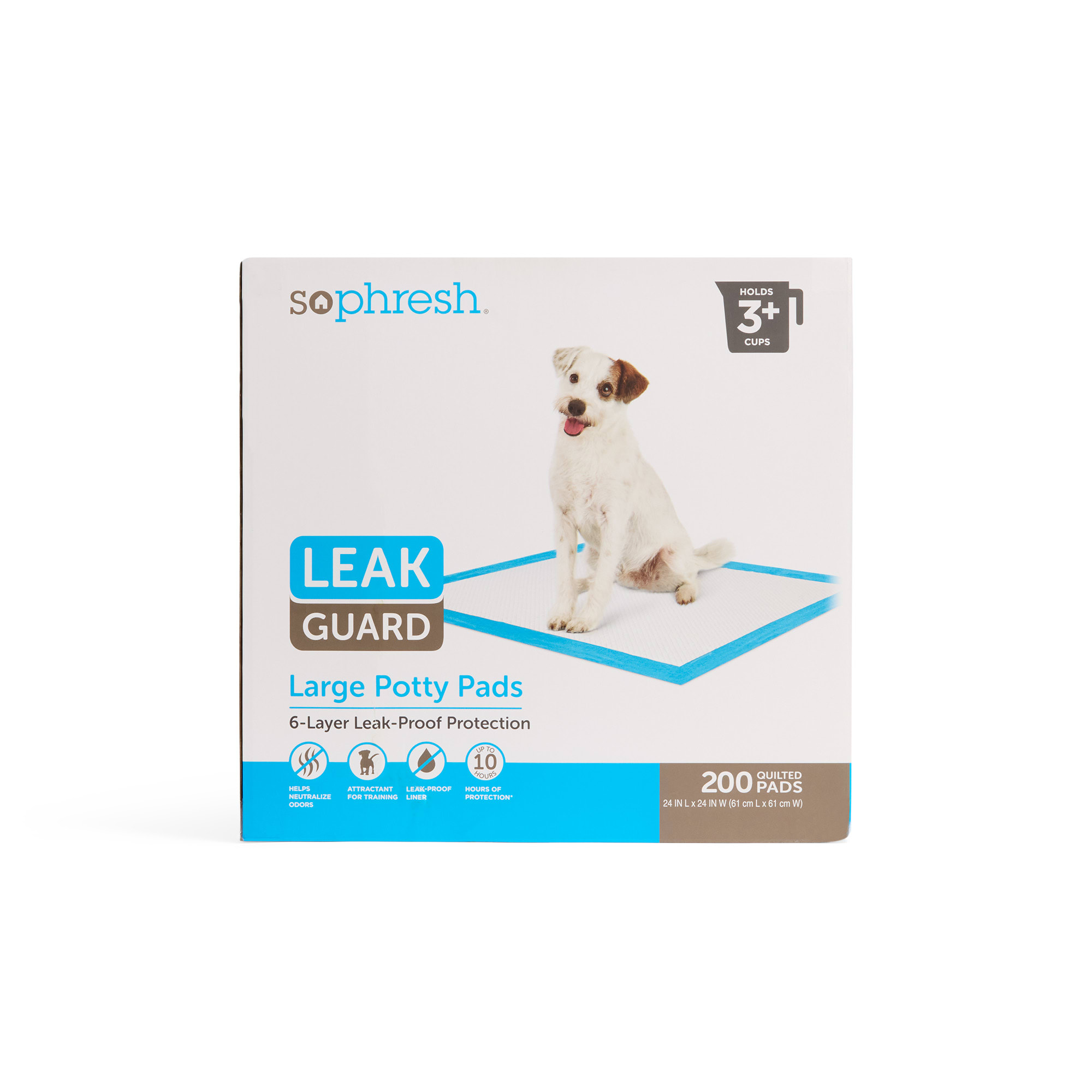 So Phresh Large Leak Guard Quilted Potty Pads Count of 200 Petco