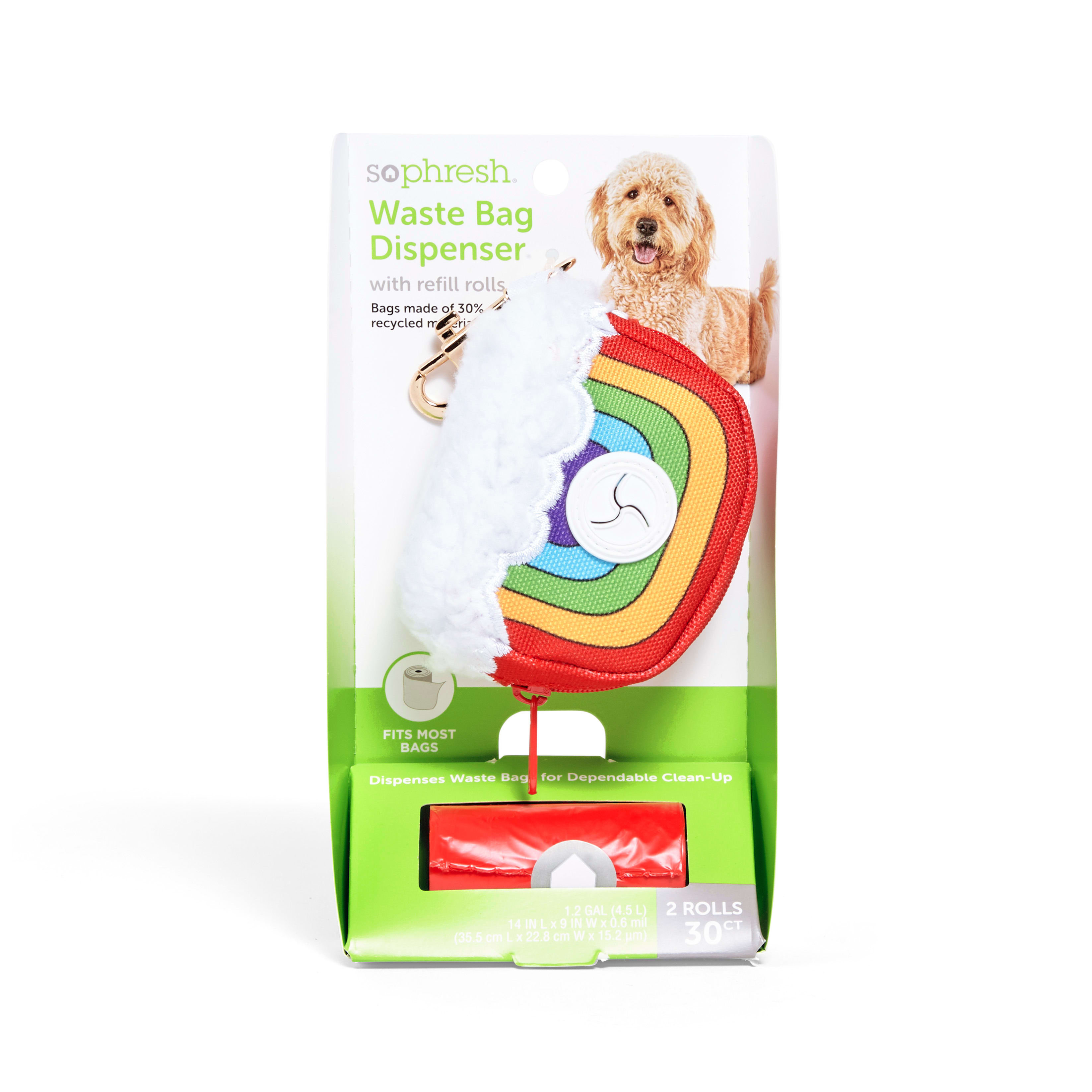 Bone Shape Waste Bag Dispenser Pet Dog Pickup Poop Clean Up Extra Refill  Roll ! 