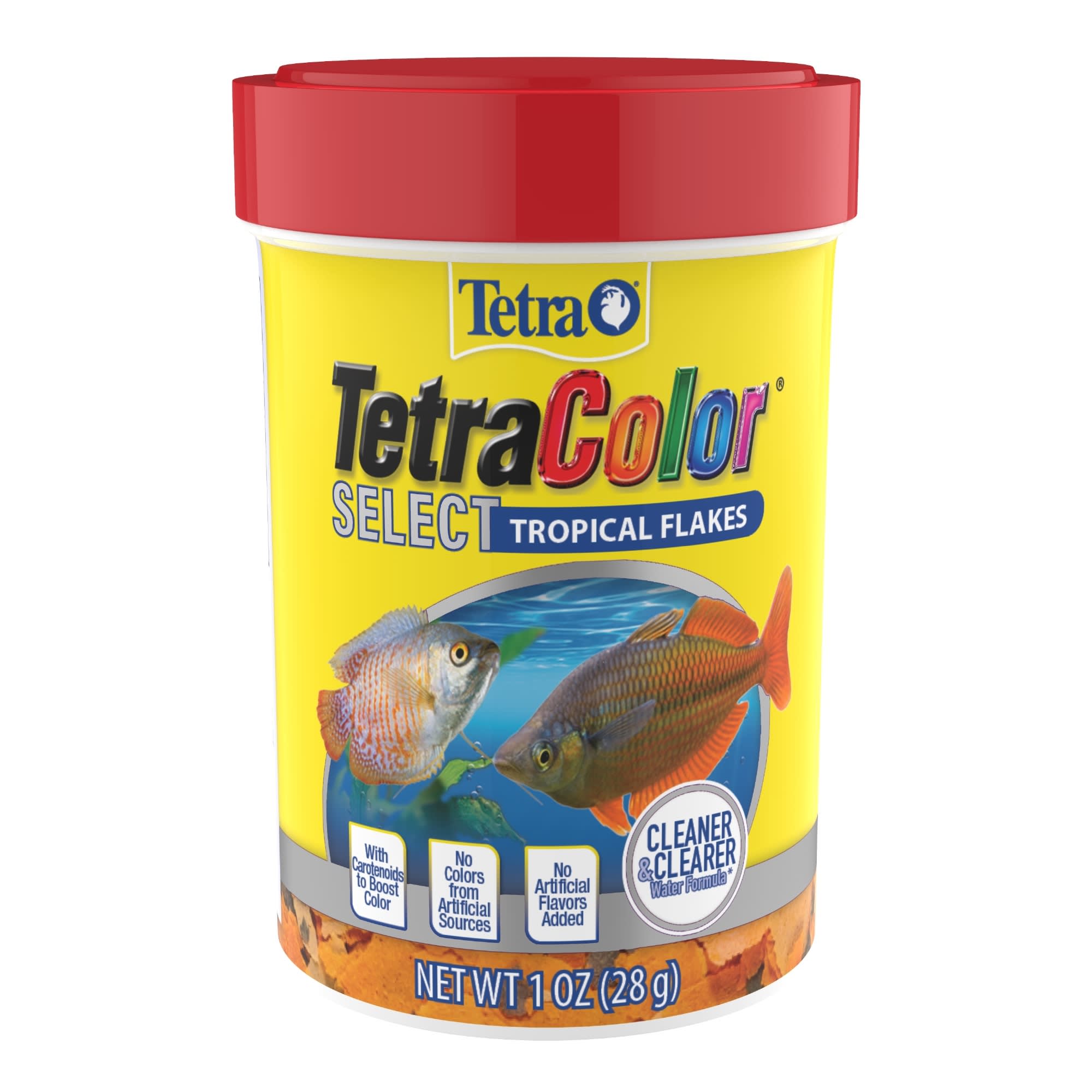 Tetra TetraColor Select Tropical Flakes Color Enhancing Tropical Fish Food 2.2 oz. Petco