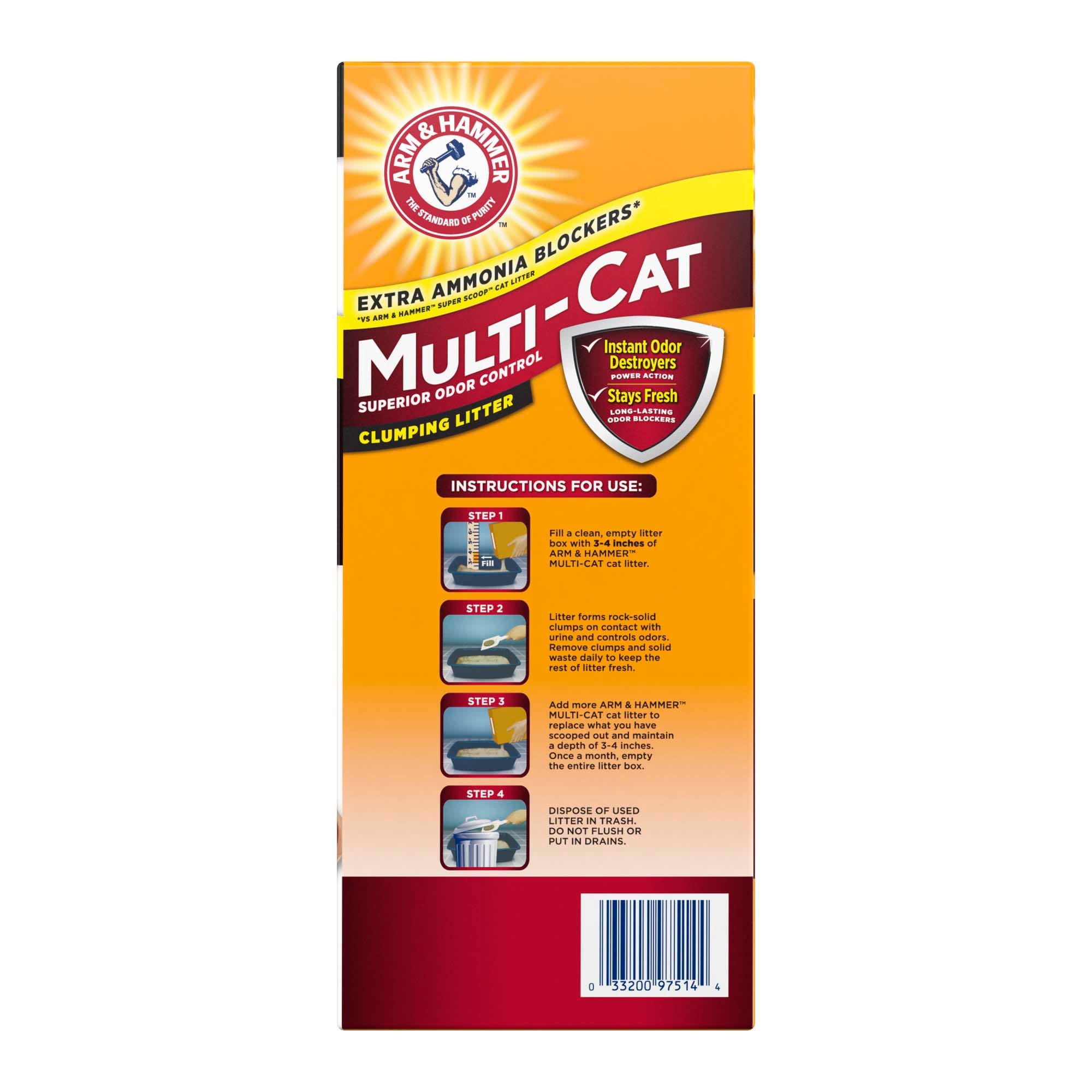 Arm & Hammer Scented Multi-Cat Clumping Litter, 40 lbs. | Petco