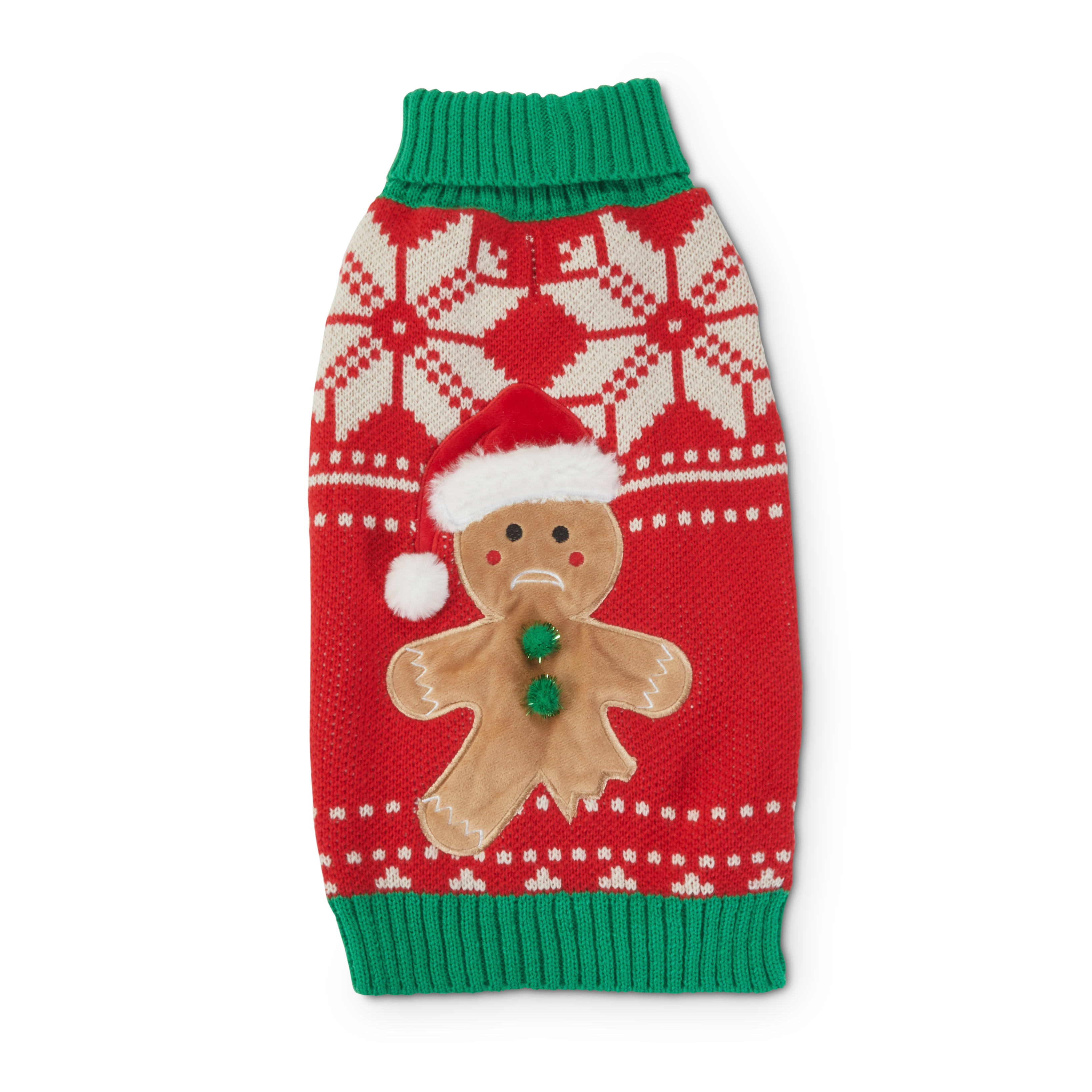 puppy's first christmas sweater