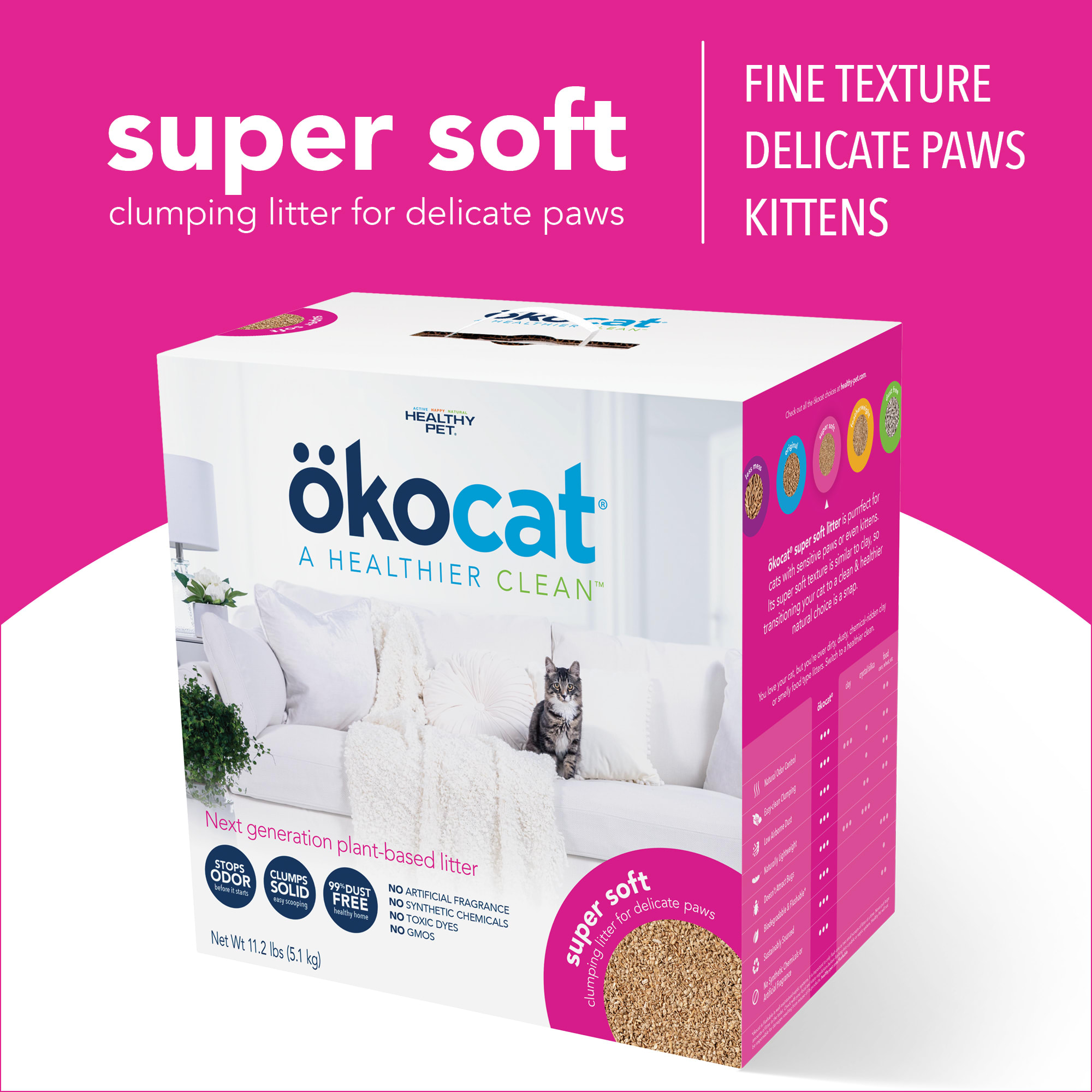 Kocat super soft discount natural wood clumping litter