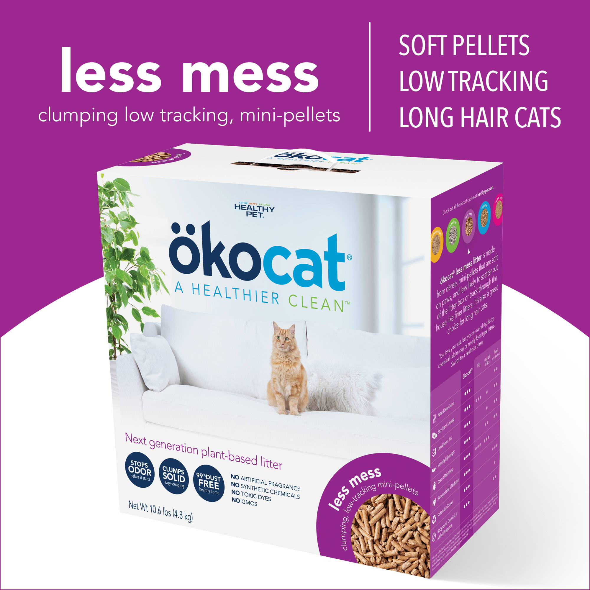 Okocat Less Mess Clumping Low Tracking Mini Pellets Wood Cat Litter eBay