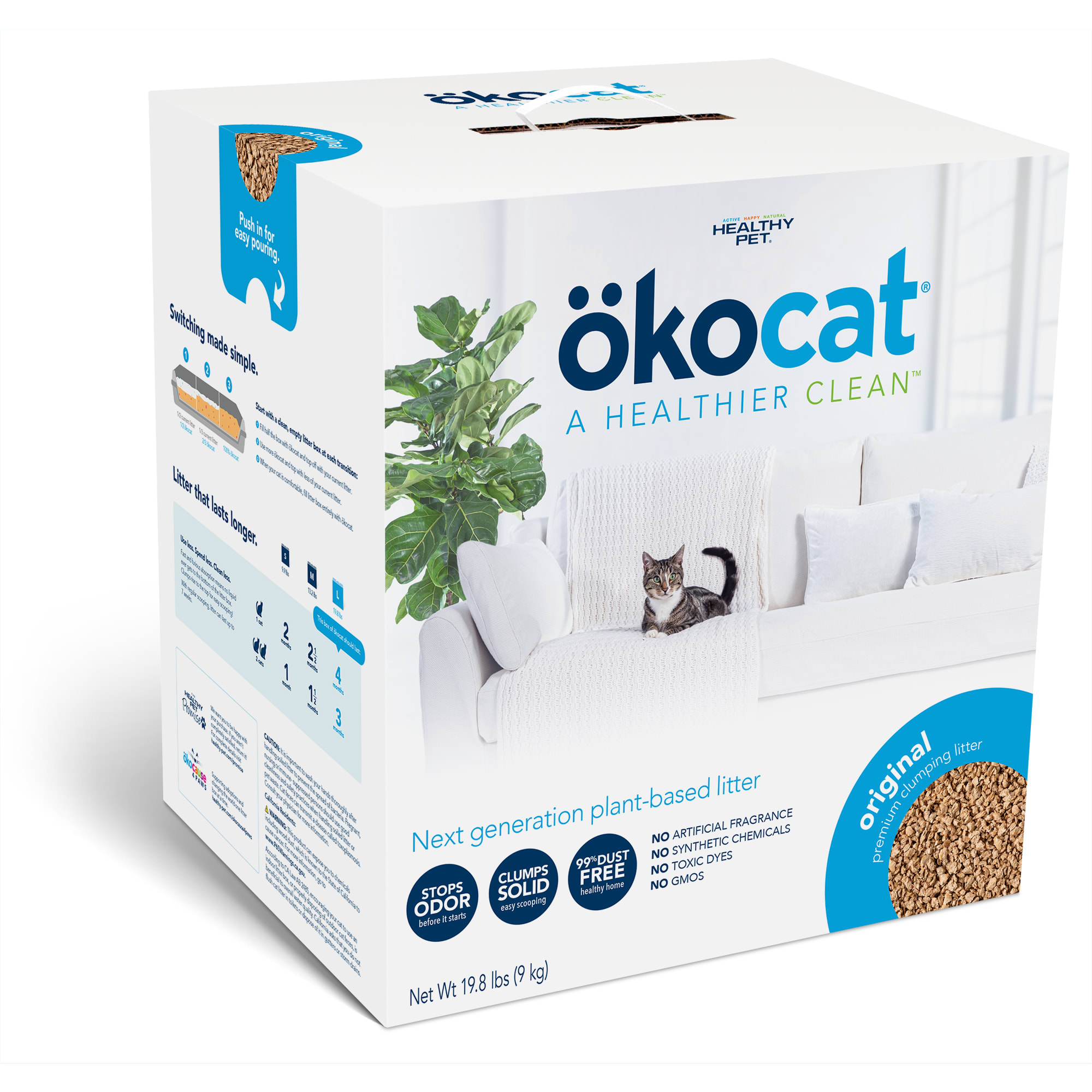 Okocat super soft clearance clumping wood cat litter