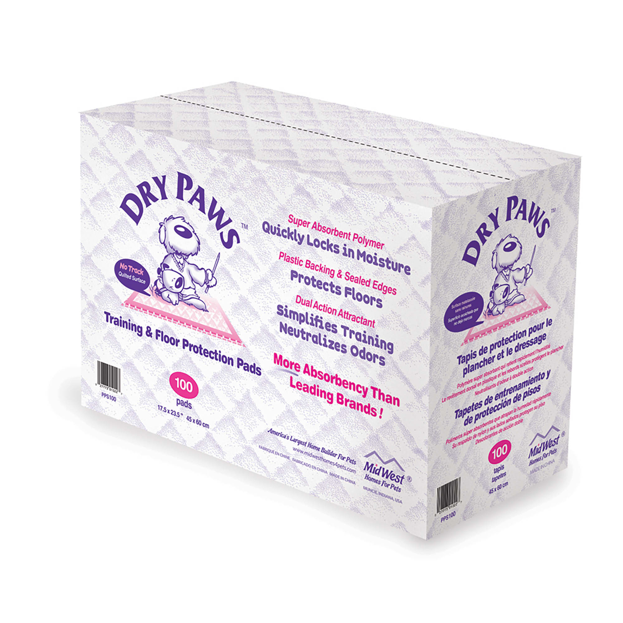 Midwest Dry Paws Absorbent Training Pads 100ct