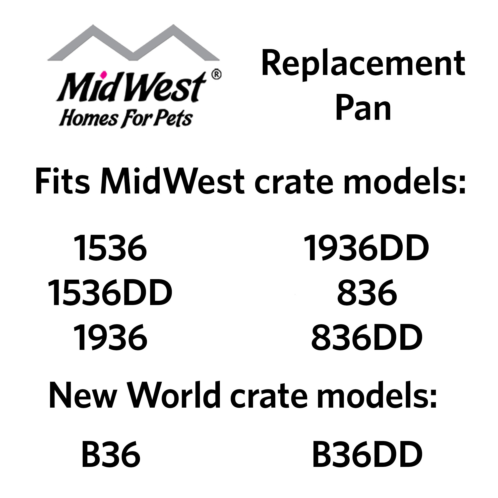 Midwest Replacement Crate Pan for Dogs 52.45 L X 34.85 W X 1.23 H Petco