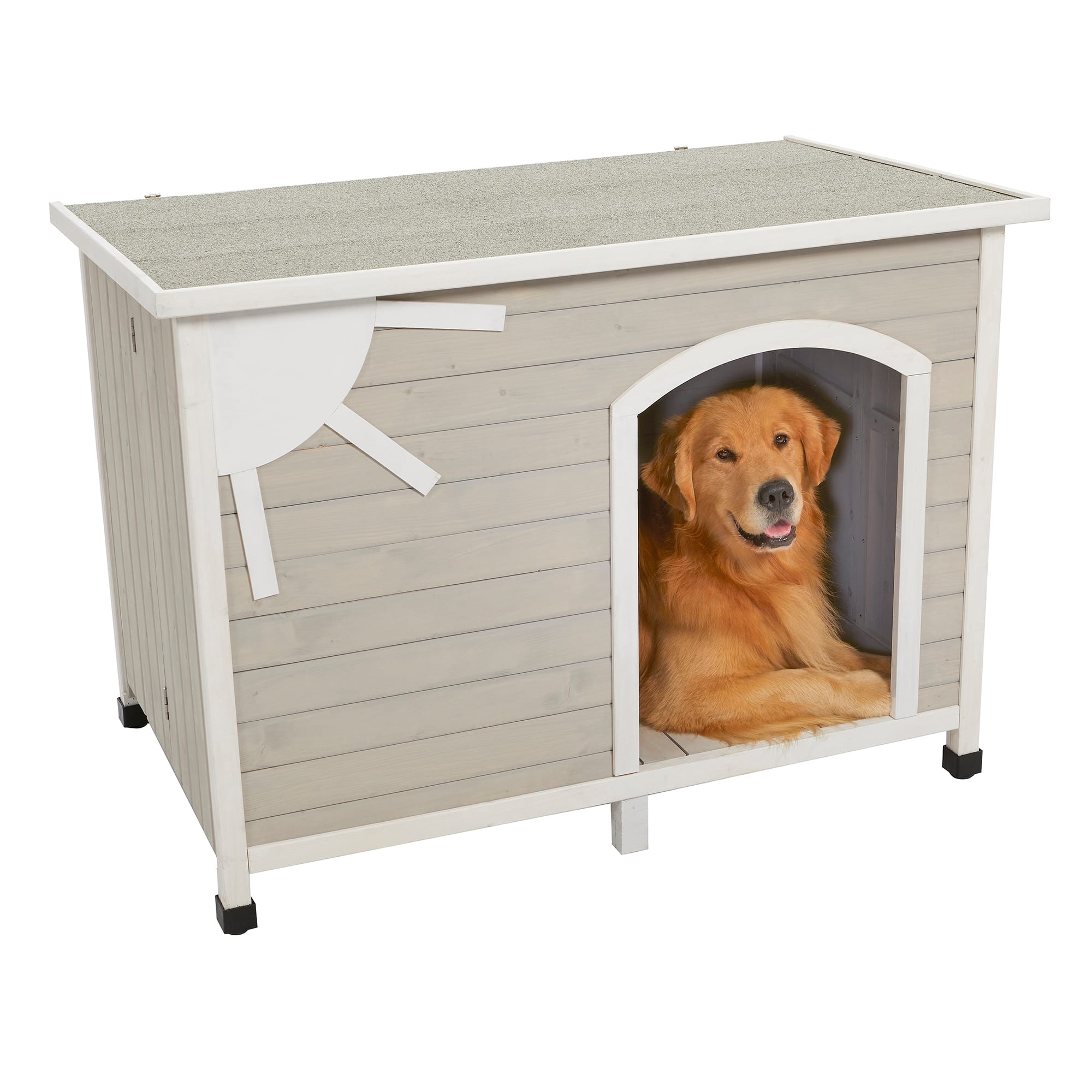 Midwest Eilio Folding Wood Dog House, Large Petco