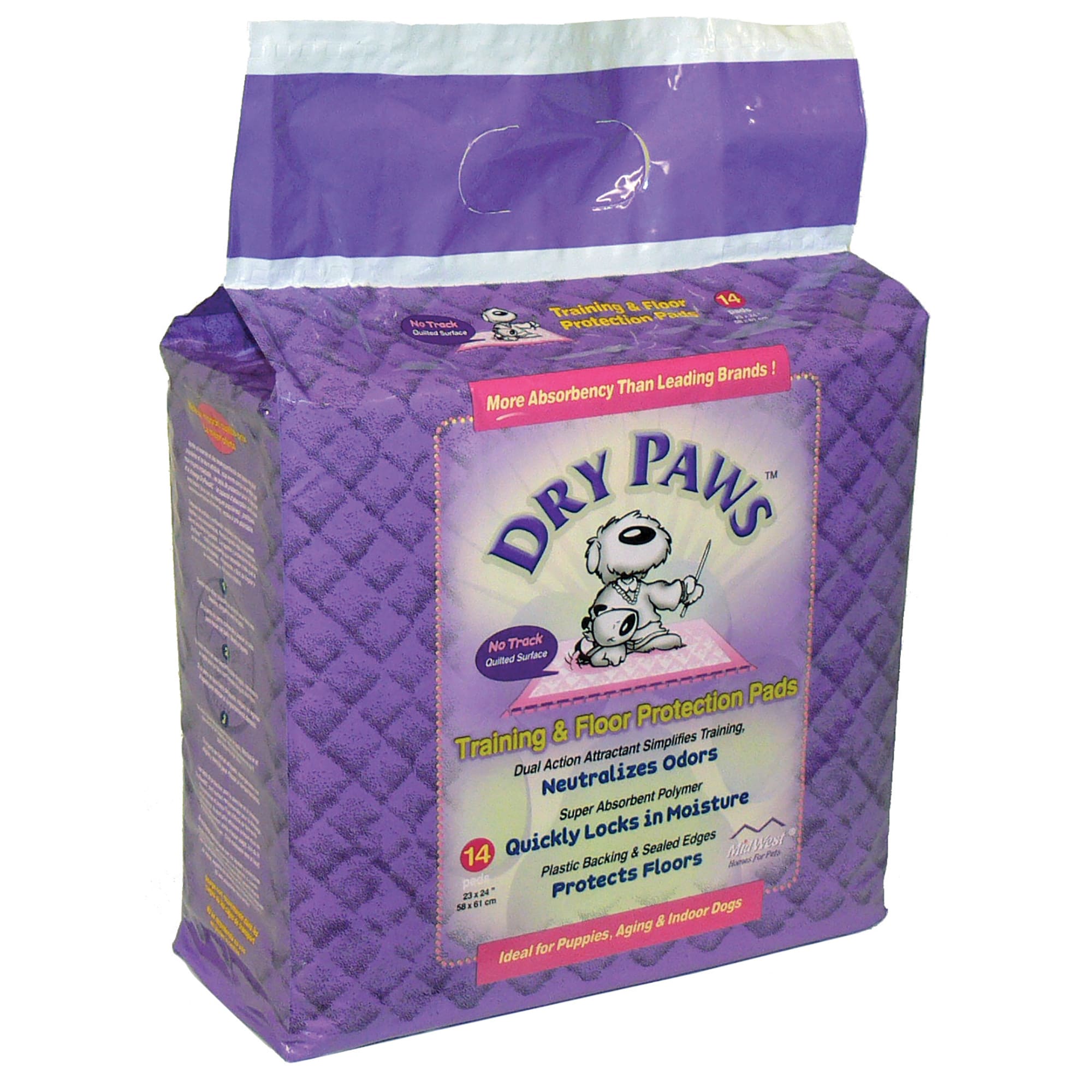 Midwest Dry Paws Dog Training Pads, Count of 14 Petco