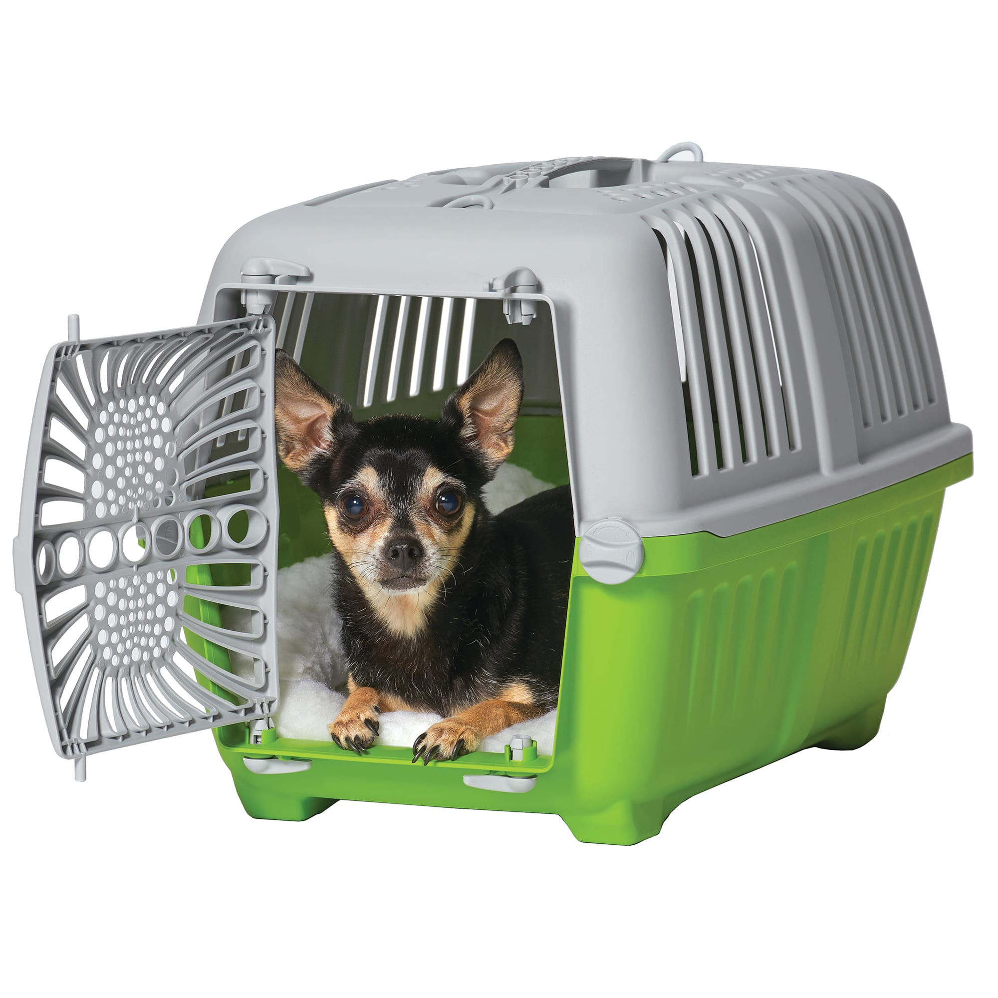 Midwest Spree Plastic Green Pet Travel Carrier, 18.9
