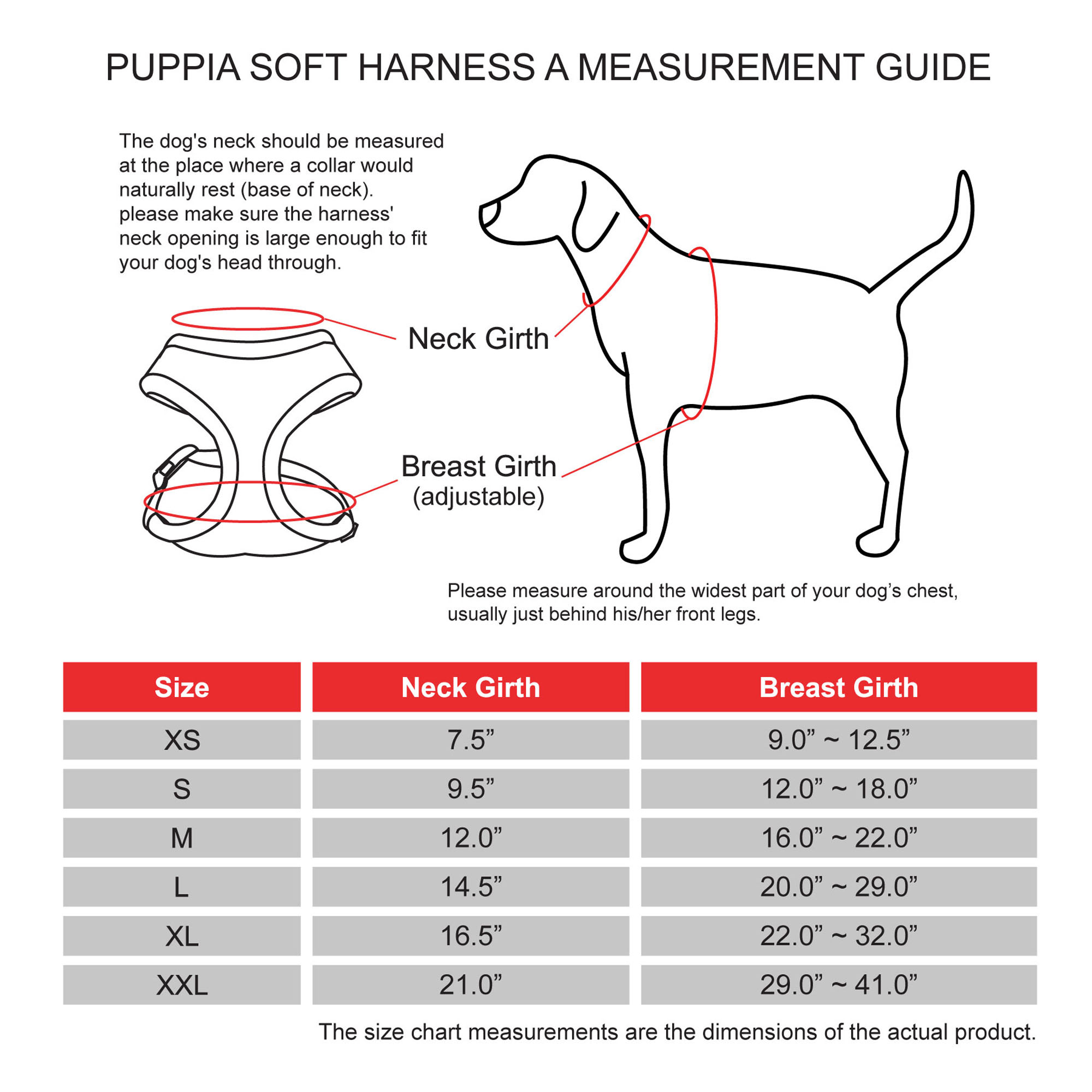 Puppia PLRA-HC9323-BK-S Black Trek Harness C Pet-Vest-Harnesses Small