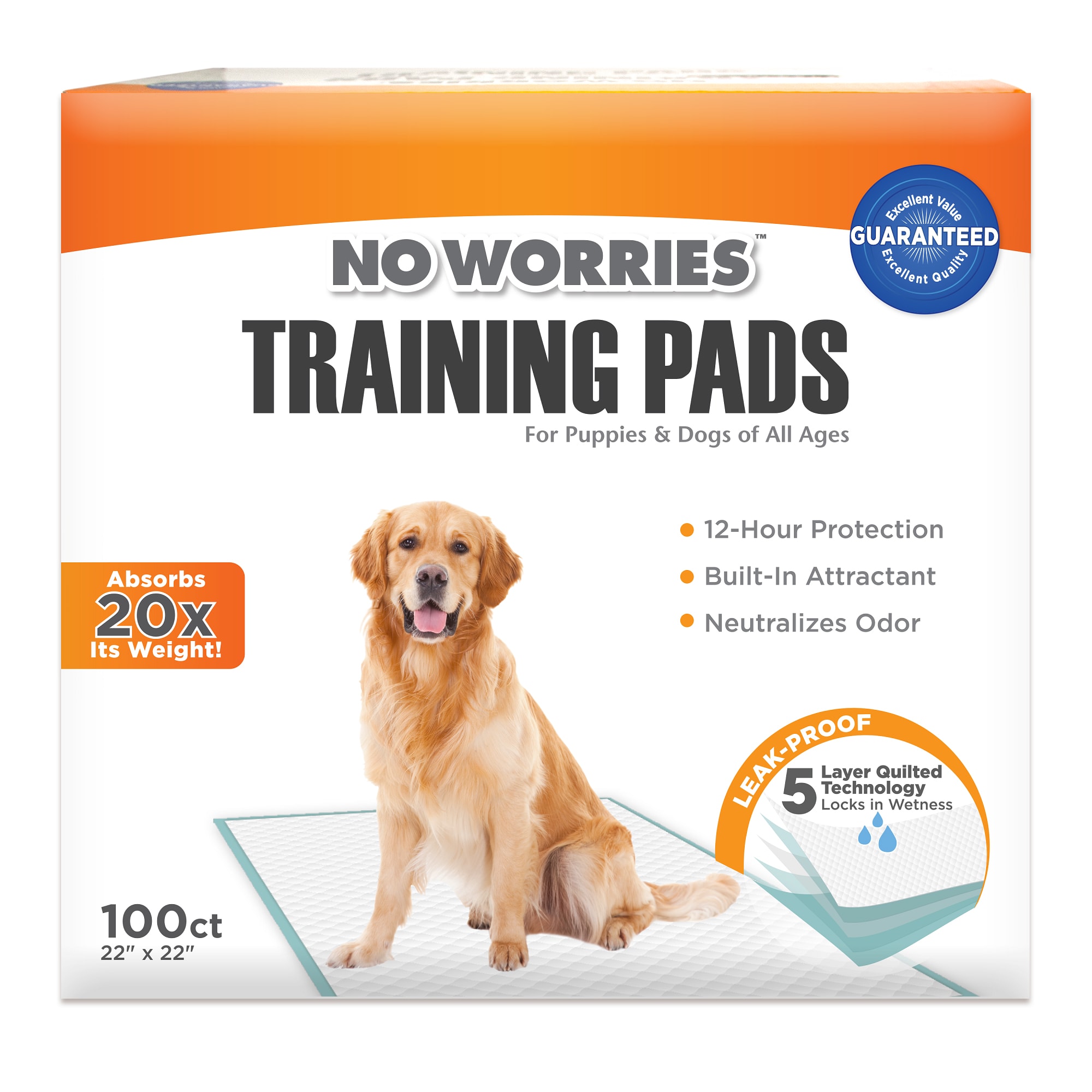 Four Paws No Worries Training Pads for Dogs, Count of 100 | Petco