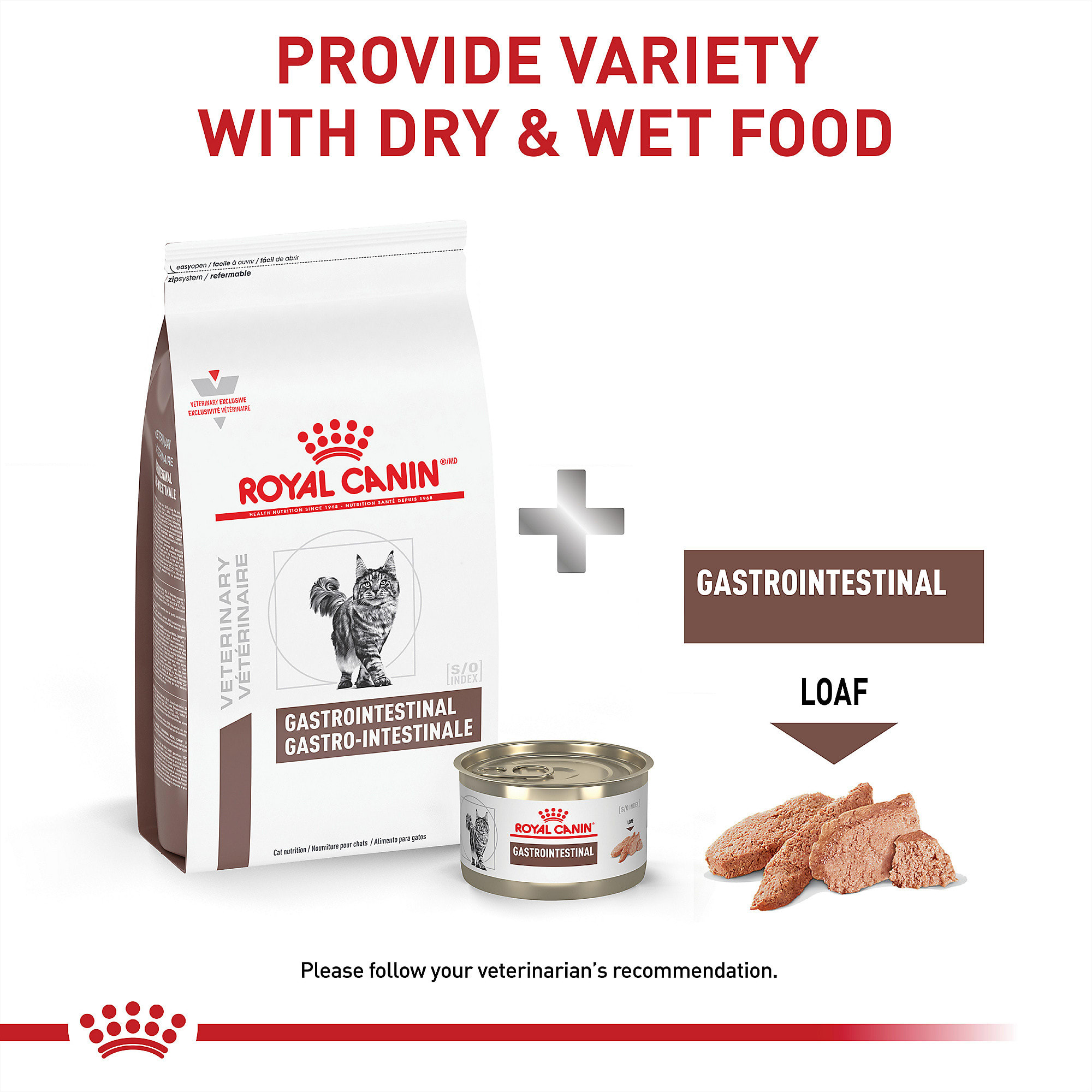 Royal Canin Veterinary Diet Gastrointestinal Loaf Canned Wet Cat