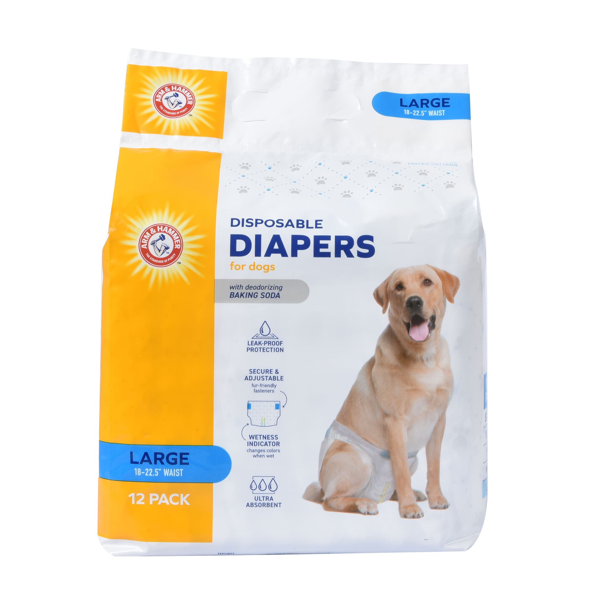 Arm Hammer Large Dog Disposable Diapers 12 Pack