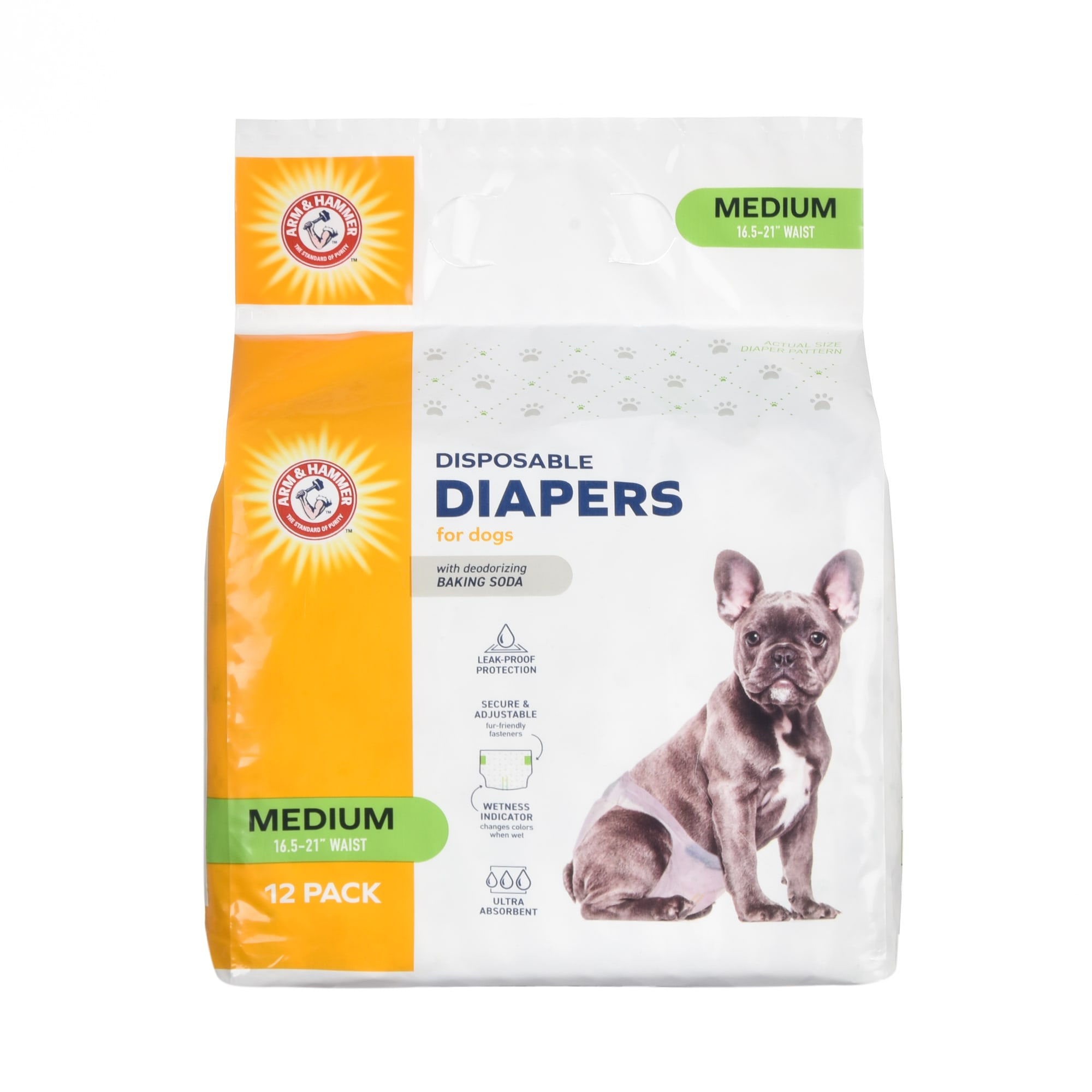 Clean Go Pet Disposable Leakproof Dog Diapers, 10 Count, Small