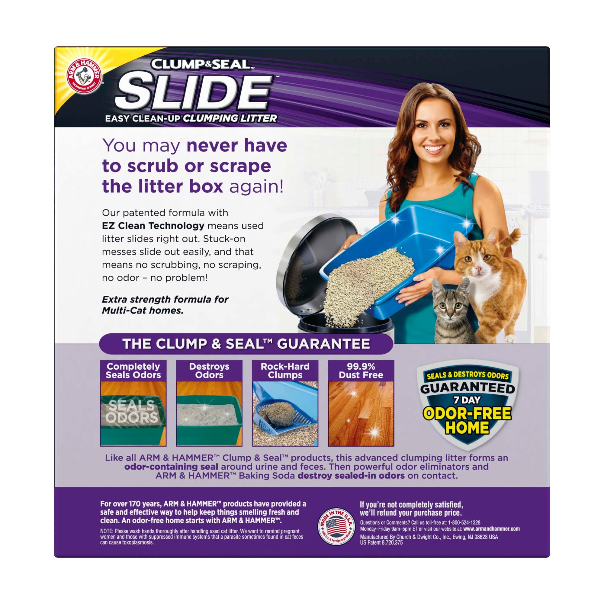 Arm Hammer Clump Seal Slide Multi-Cat Clumping Litter, 38 lbs