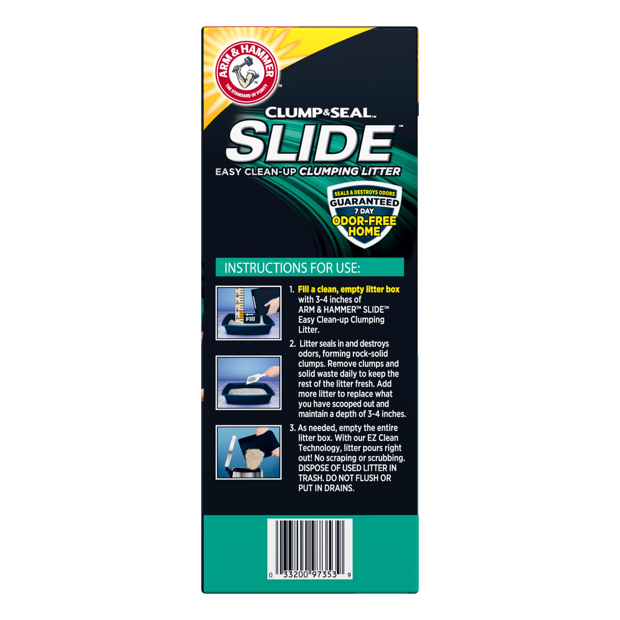Arm Hammer Clump Seal Slide Non-Stop Odor Control Clumping Cat