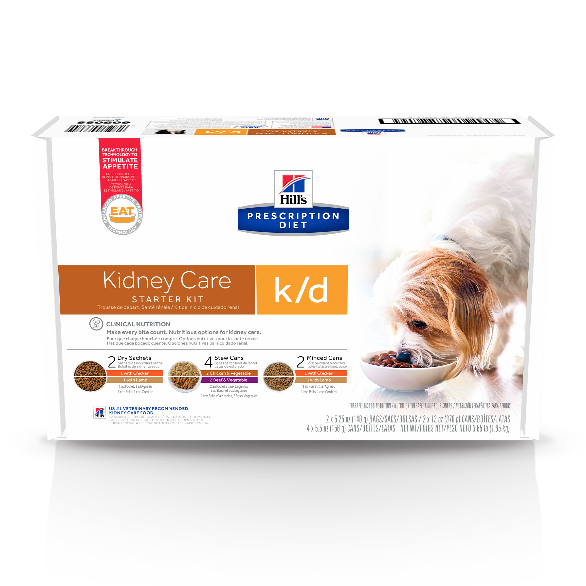Vereniging Adverteerder voor de hand liggend Hill's Prescription Diet k/d Kidney Care Starter Kit Variety Pack Dry Dog  Food, 3.66 lbs., Count of 8 | Petco