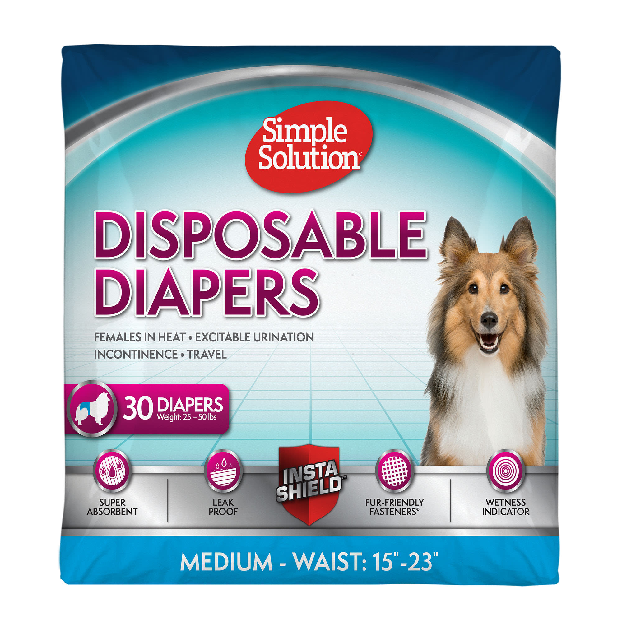 Simple Solution Disposable Female Diapers for Dogs, Large/X-Large