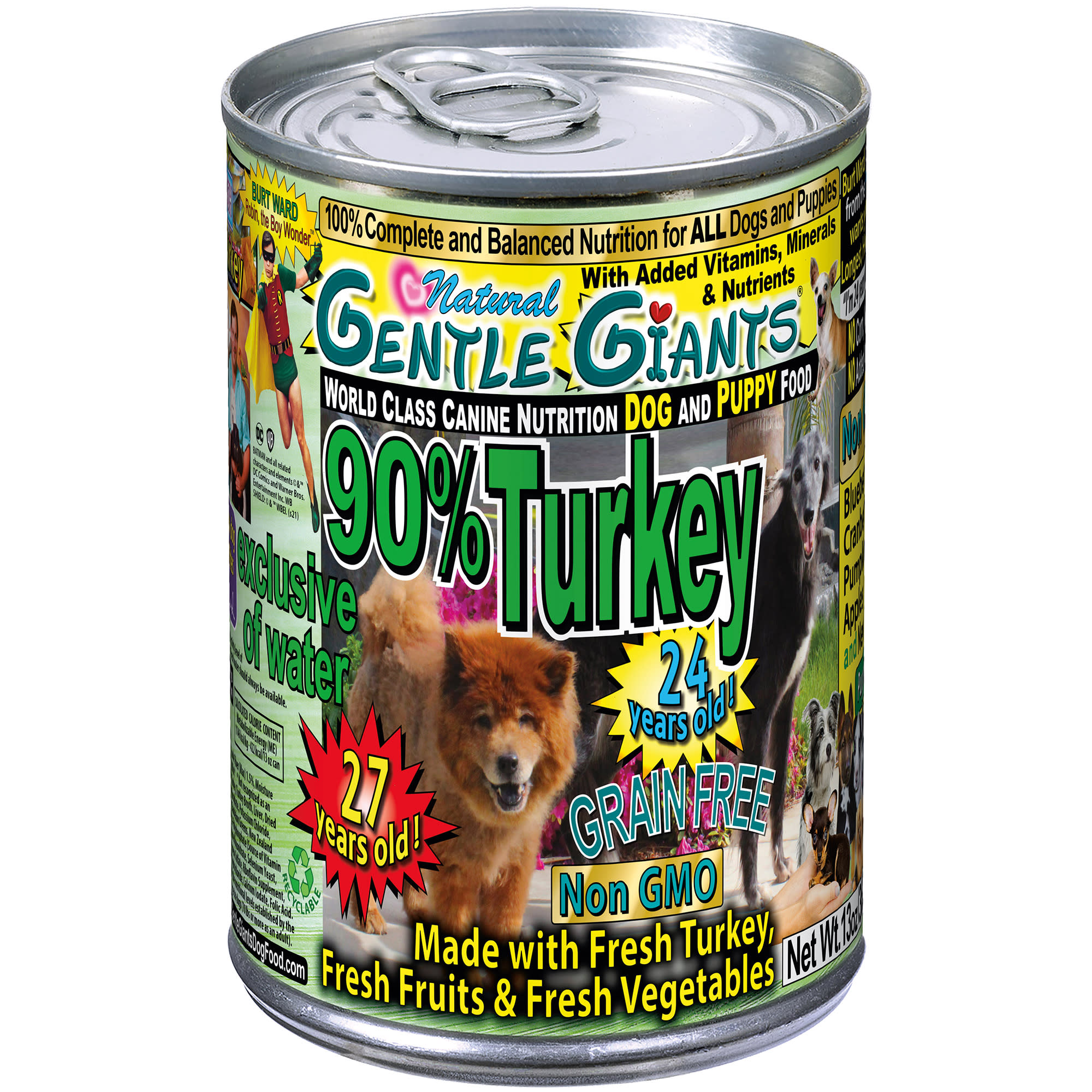 Gentle Giants 90 Turkey World Class Wet Dog Food, 13 oz