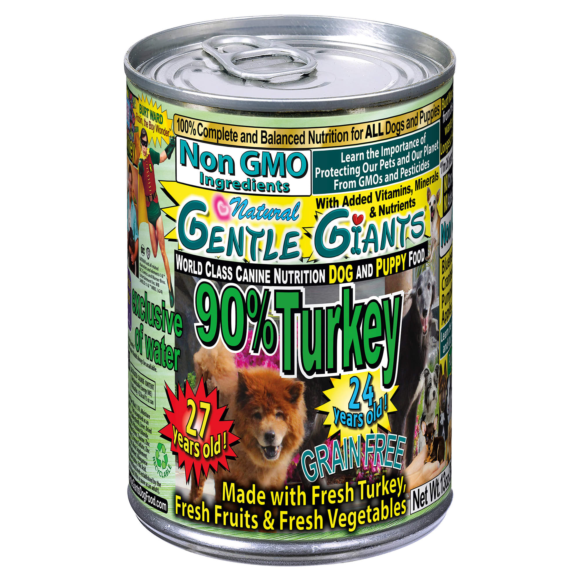 Gentle Giants NonGMO Turkey Dog and Puppy Can Food 13 oz. Case of 12 Petco