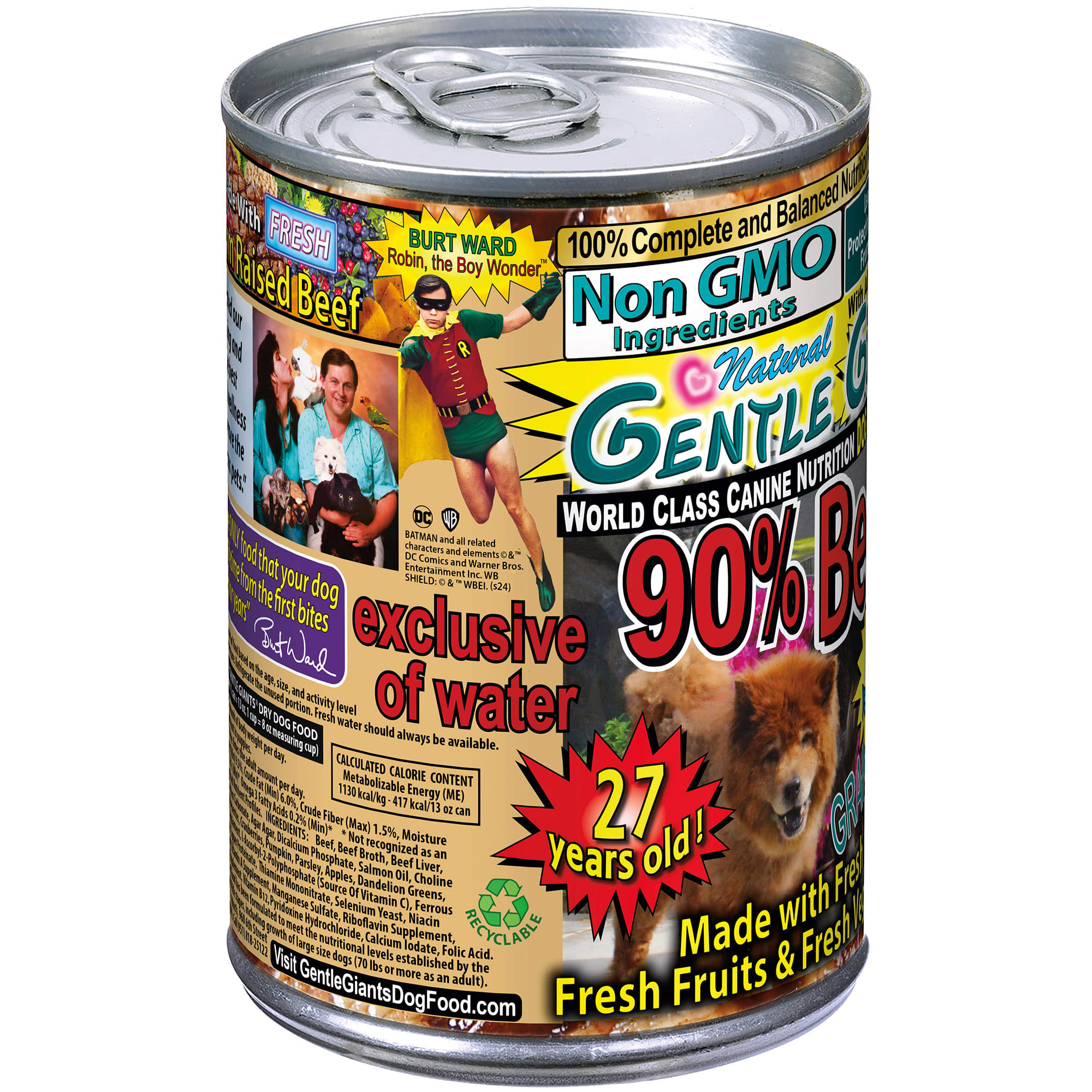 Gentle Giants NonGMO Beef Dog and Puppy Can Food 13 oz. Case of 12 Petco