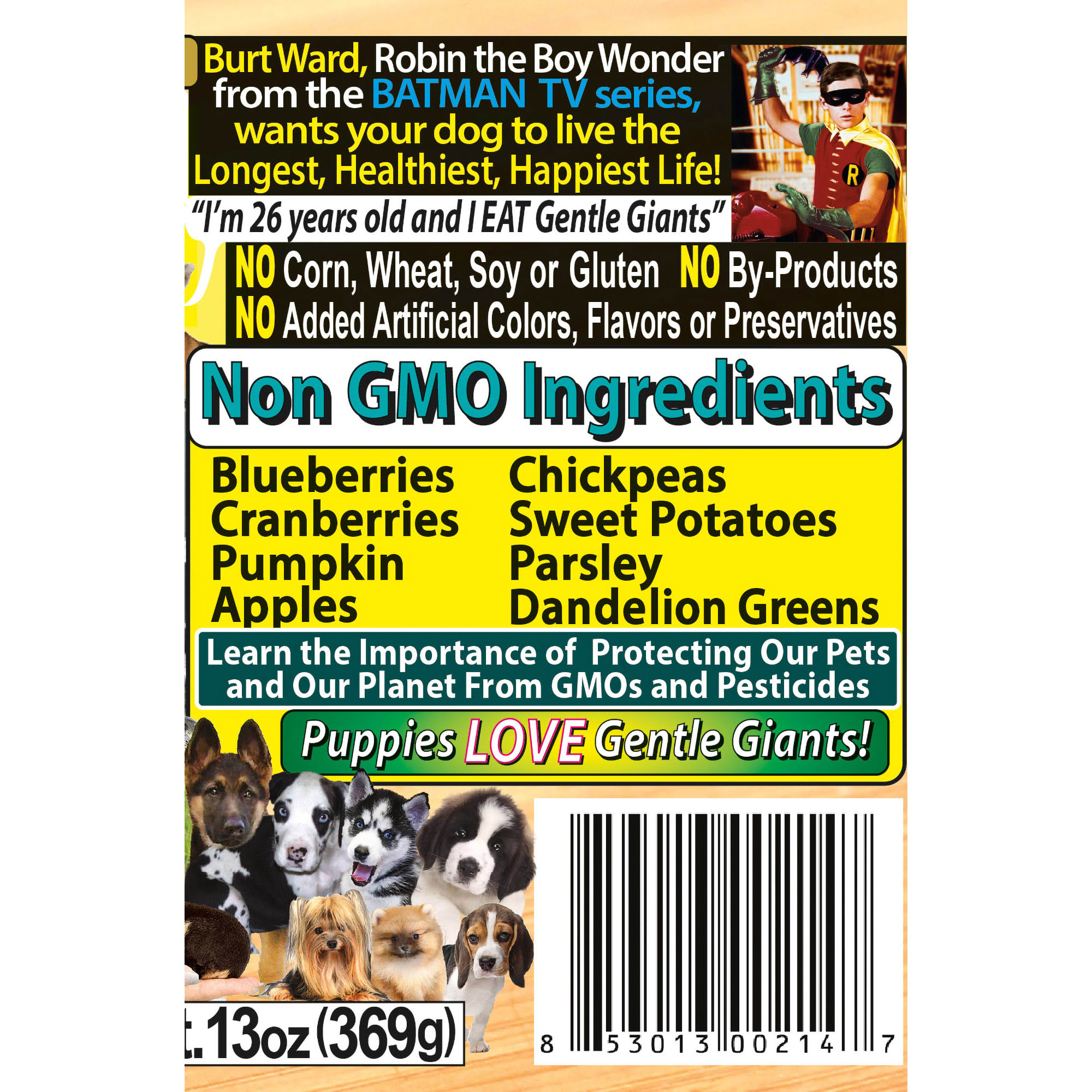 Gentle Giants NonGMO Chicken Dog and Puppy Can Food 13 oz. Case