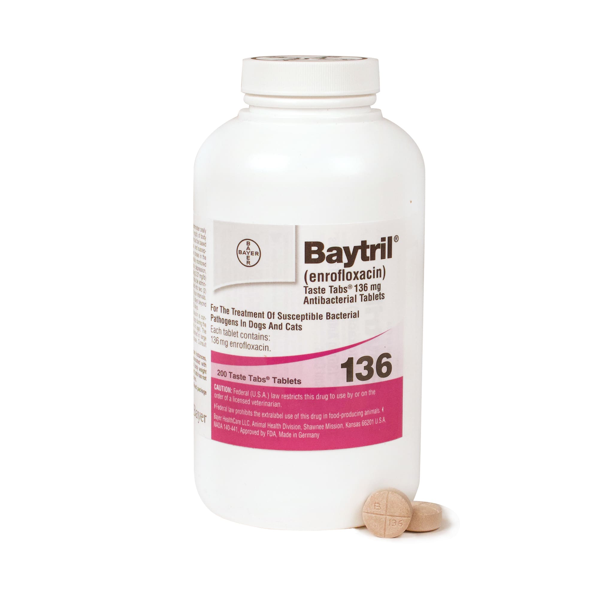 Baytril 136 Mg Single Taste Tab Tablet Petco