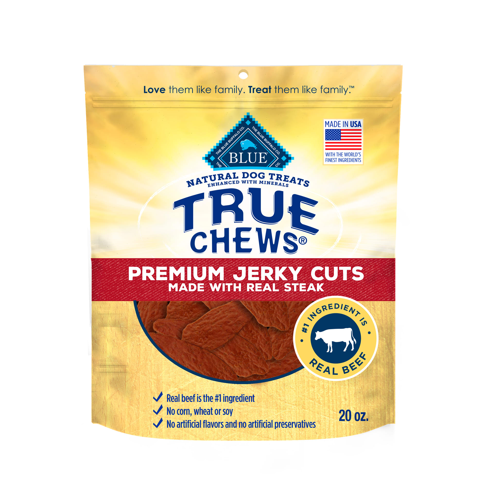 True Chews Premium Steak Jerky Cuts 10 oz