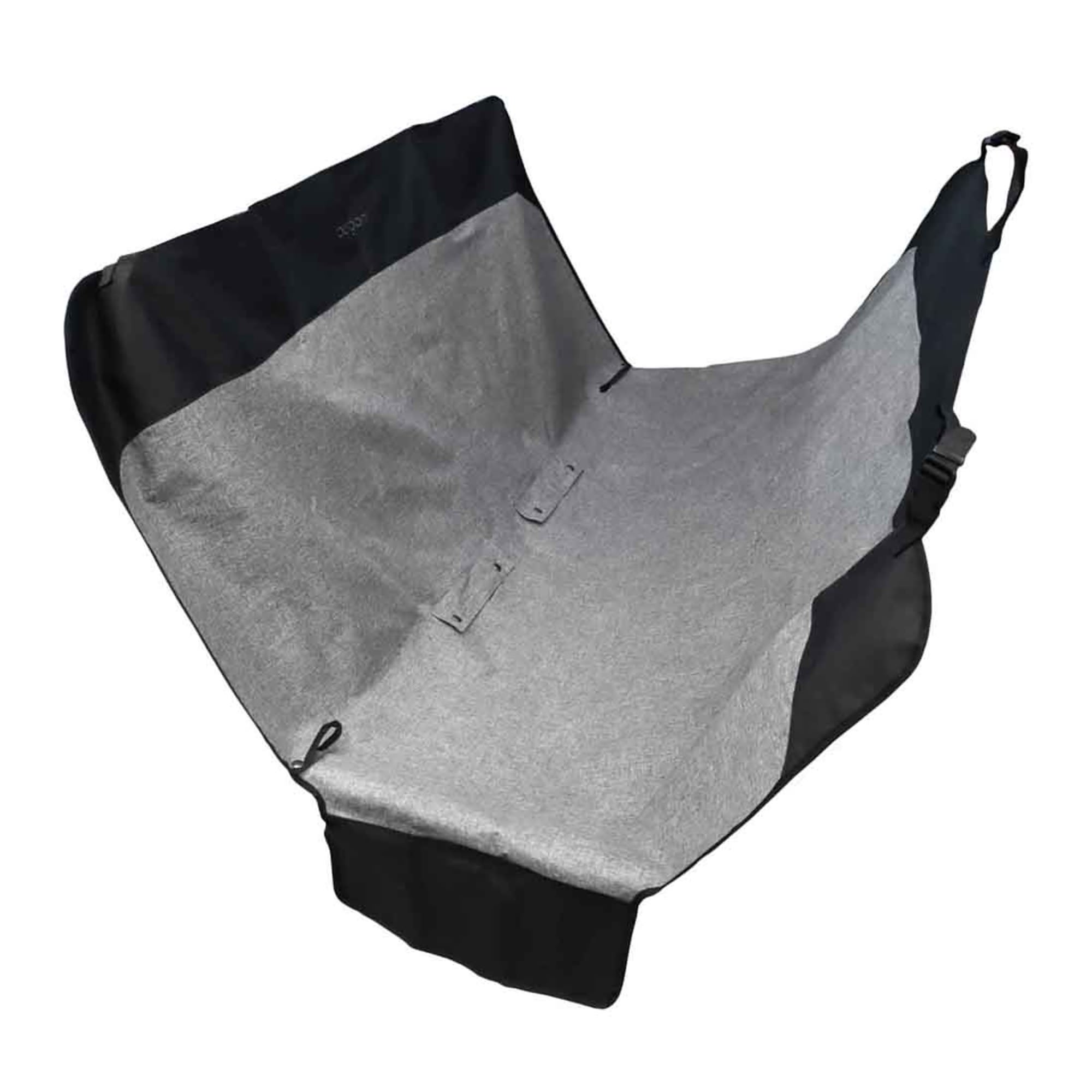 Bergan Auto Hammock Grey/Black Extra Wide Seat Protector for Dogs, X-Large