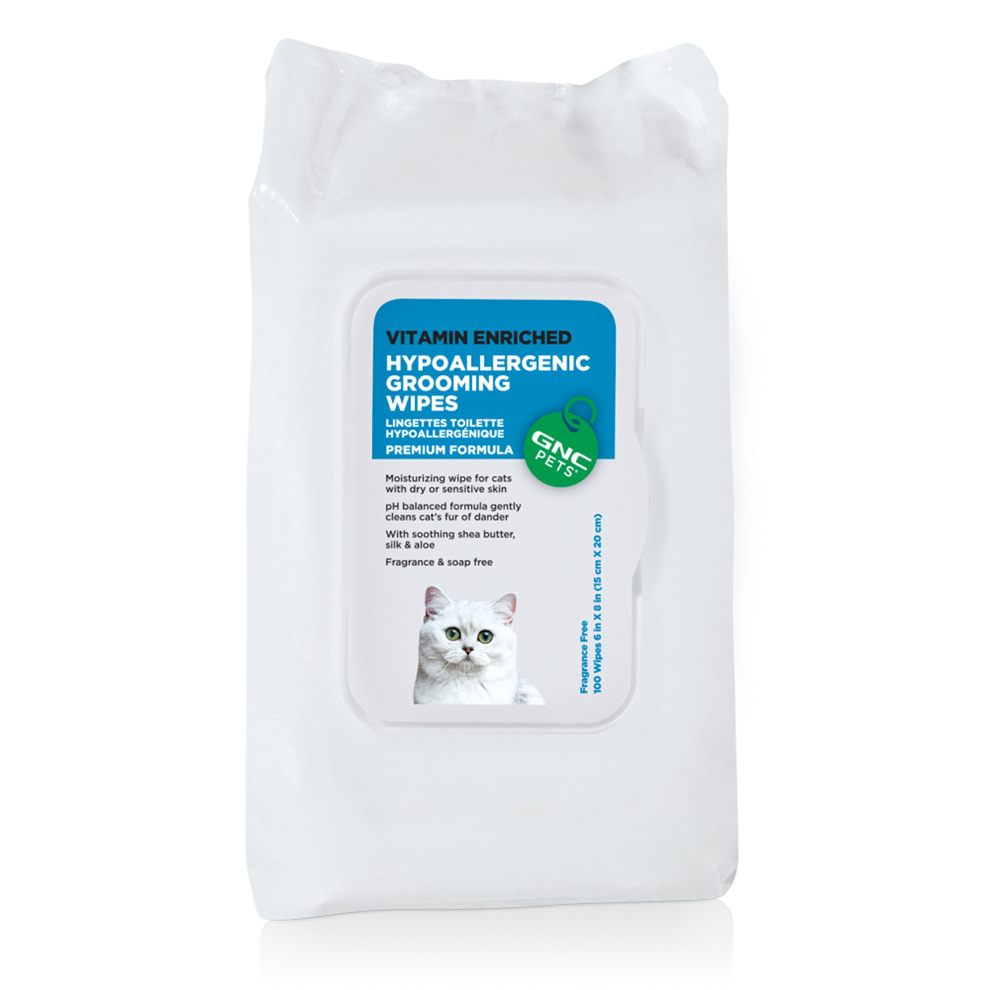 Gnc Ultra For Pets Vitamin Enriched Hypoallergenic Grooming Cat Wipes Count Of 100 Petco