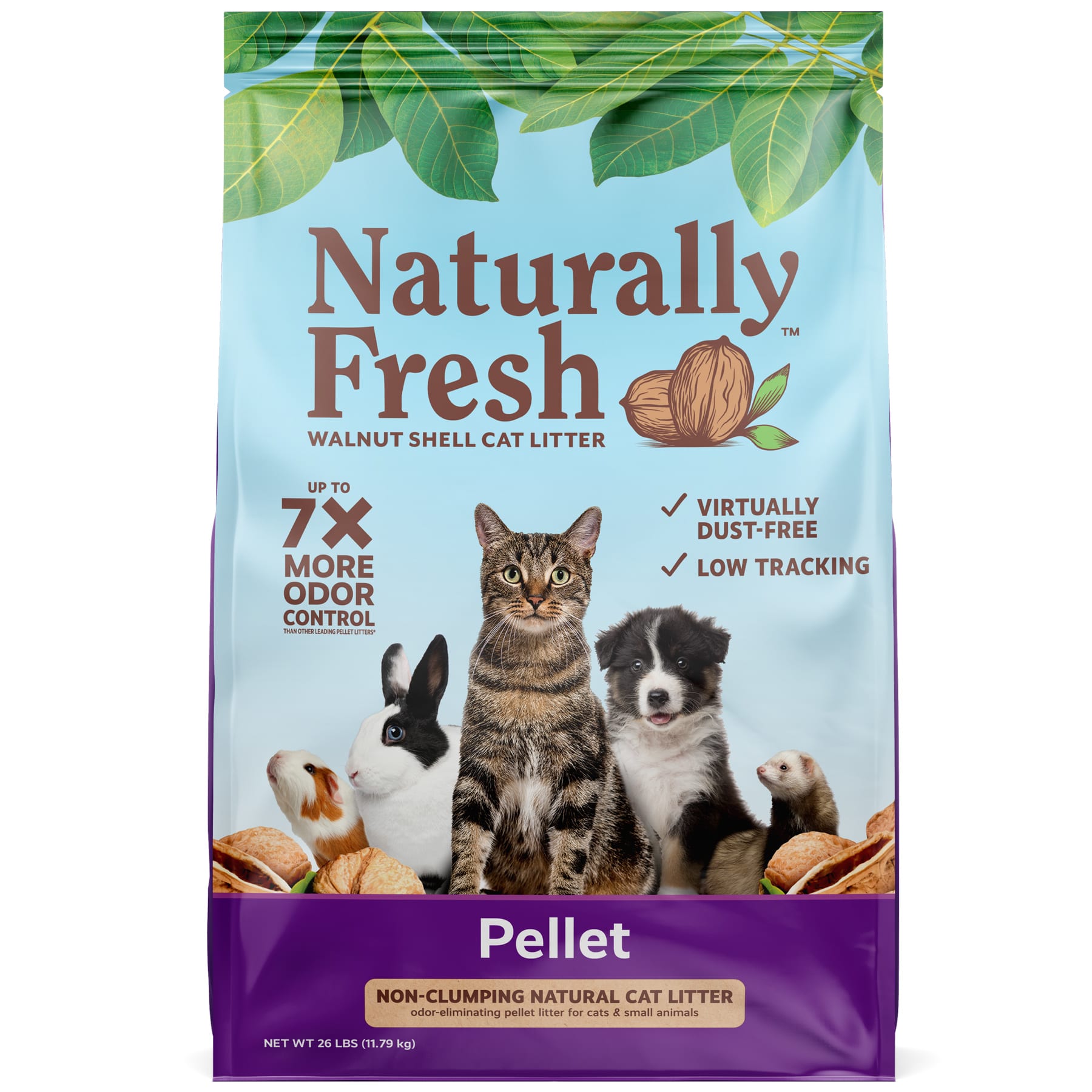 Naturally Fresh Pellet Formula Unscented Nonclumping Cat Litter, 26