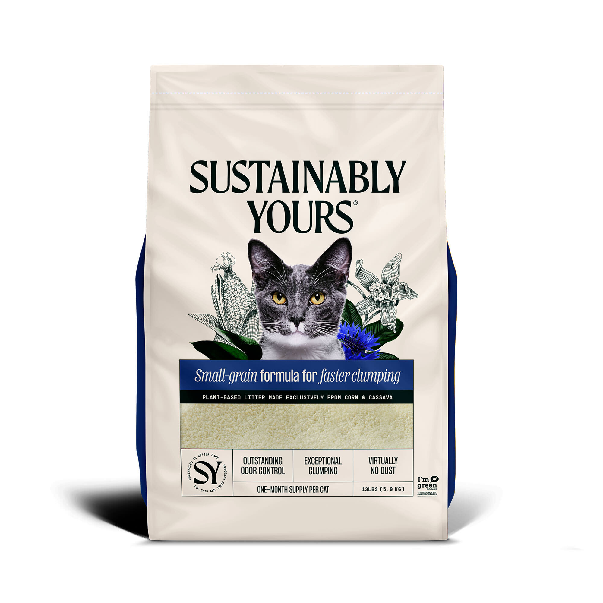 Sustainably Yours Cat Litter Small grain Formula 26 lbs. Petco