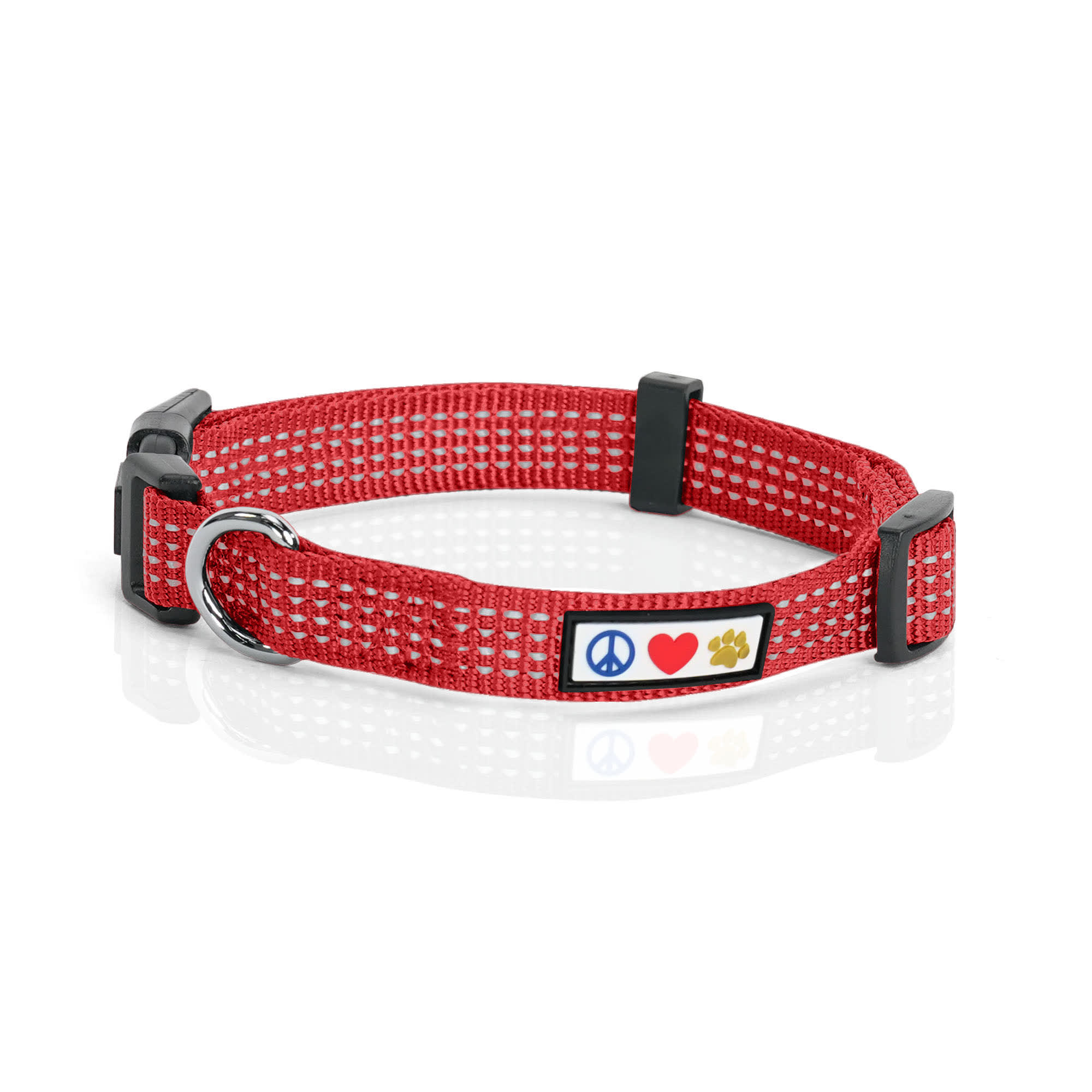 Remi Dog Collar Red and White Geometric Pet Collar Hexagon 