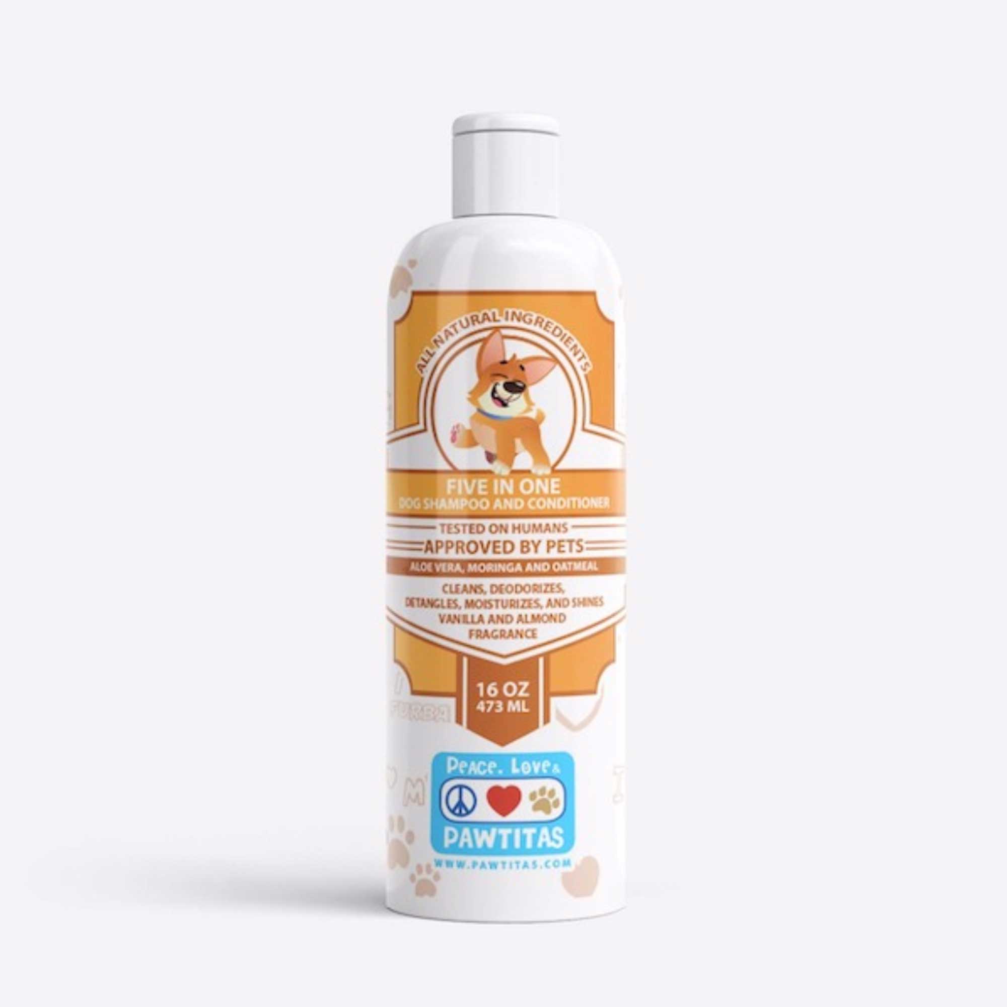 jazz Portico Mose Pawtitas Handcrafted with Certified Organic Ingredients Vanilla and Almond  Dog Shampoo and Conditioner, 16 fl. oz. | Petco