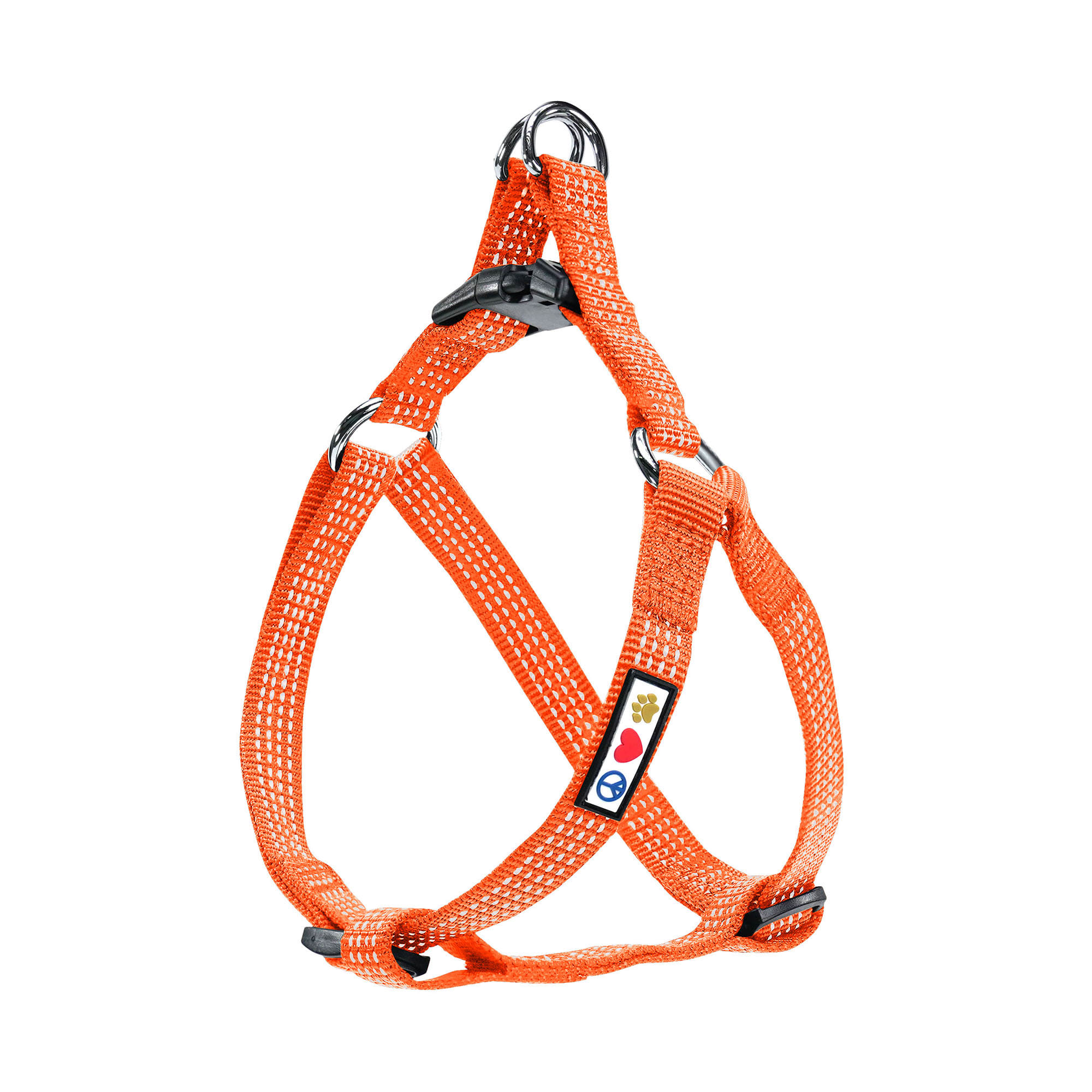 Pawtitas Reflective Orange Puppy or Dog Harness, Large Petco