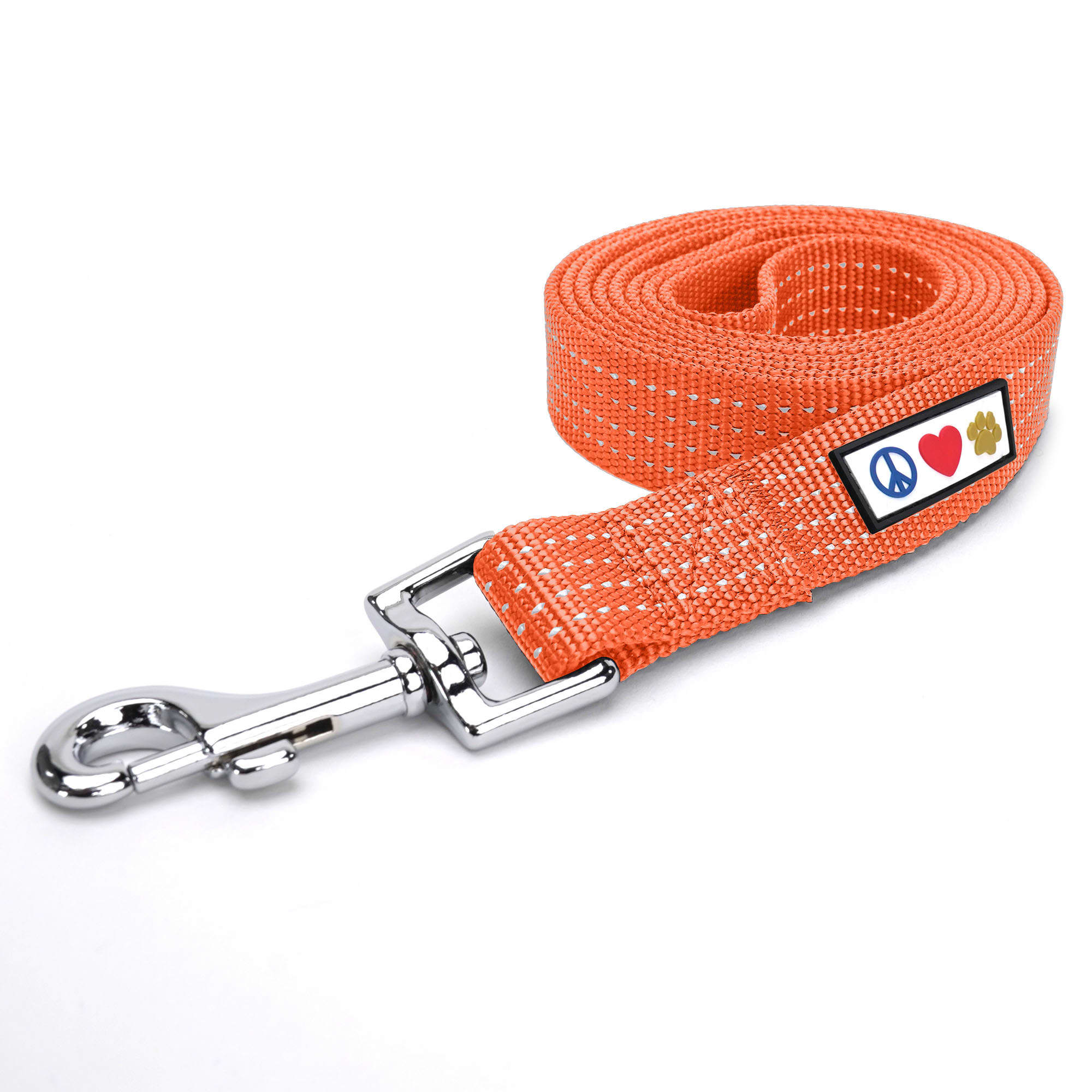 Pawtitas Reflective Orange Leash for Small Dogs & Puppies