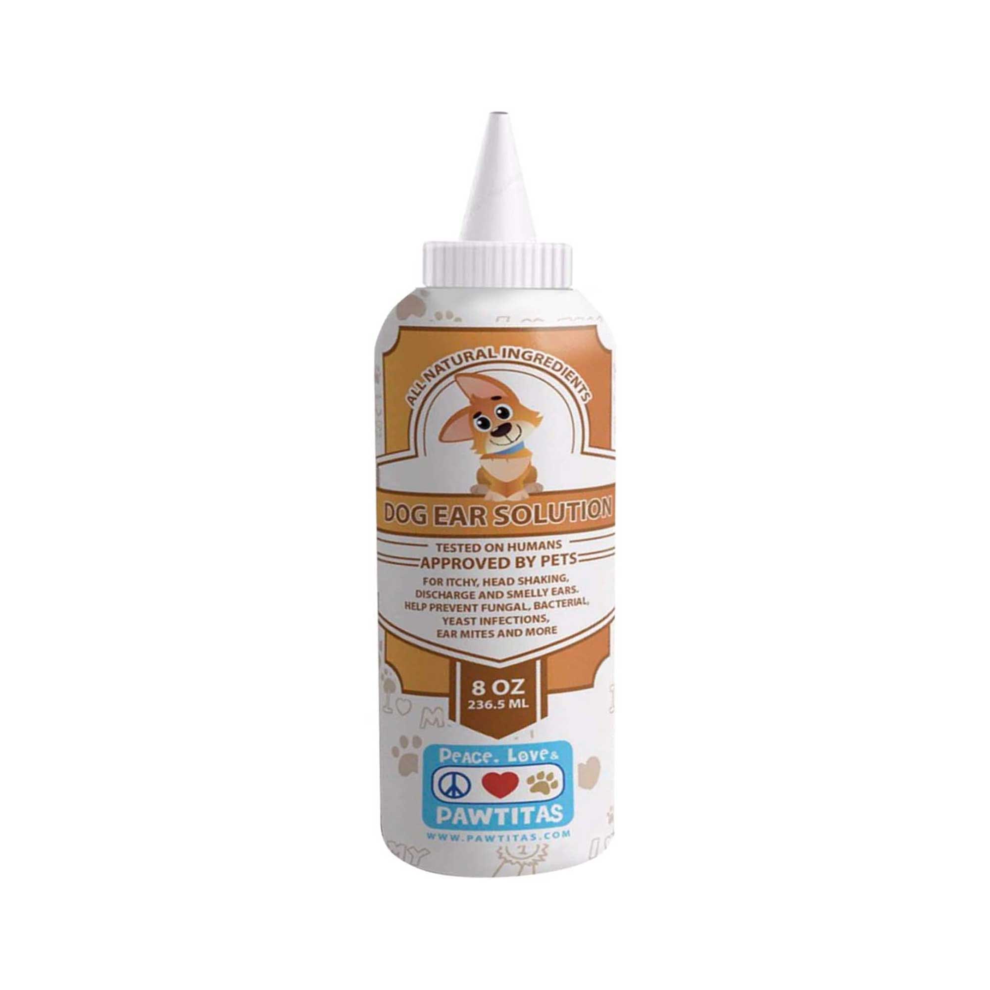 Pawtitas Organic Dog Ear Cleaner & Relief, 8 oz