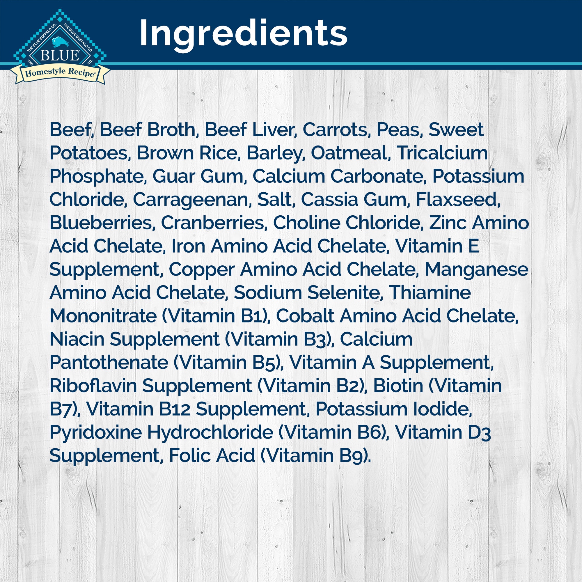 Blue diamond 2025 dog food ingredients