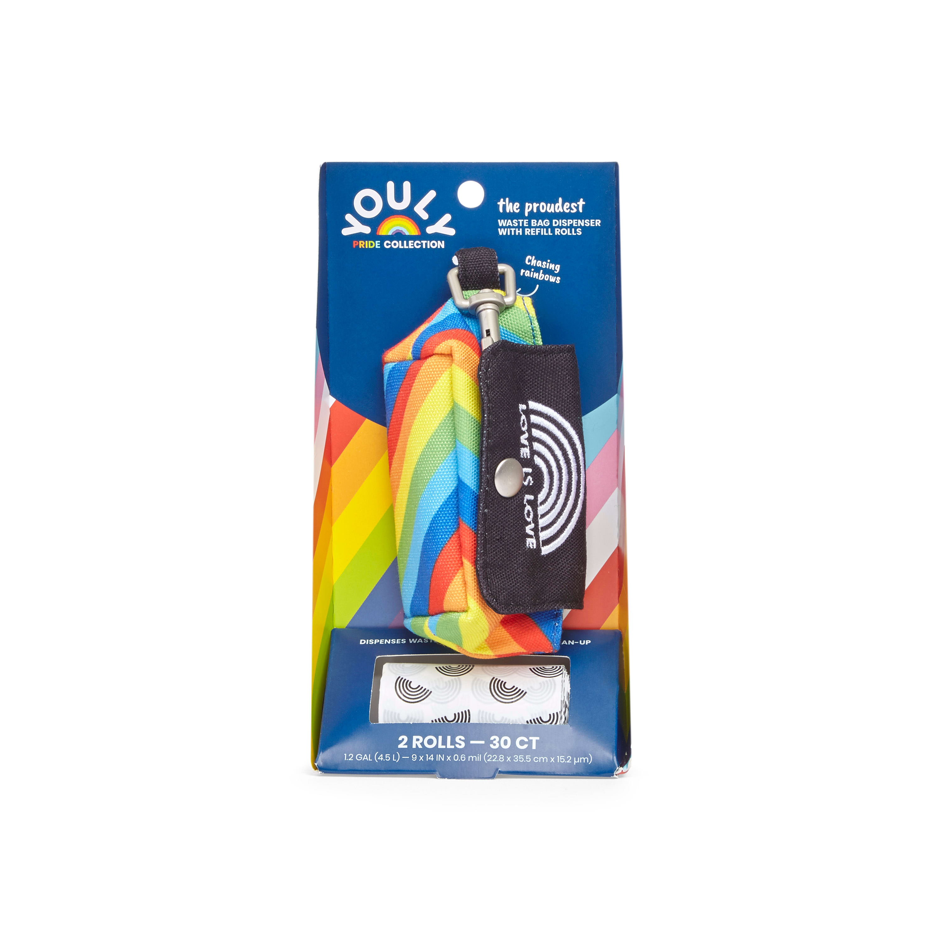 YOULY The Proudest Rainbow Waste Bag Dispenser for Dogs | Petco