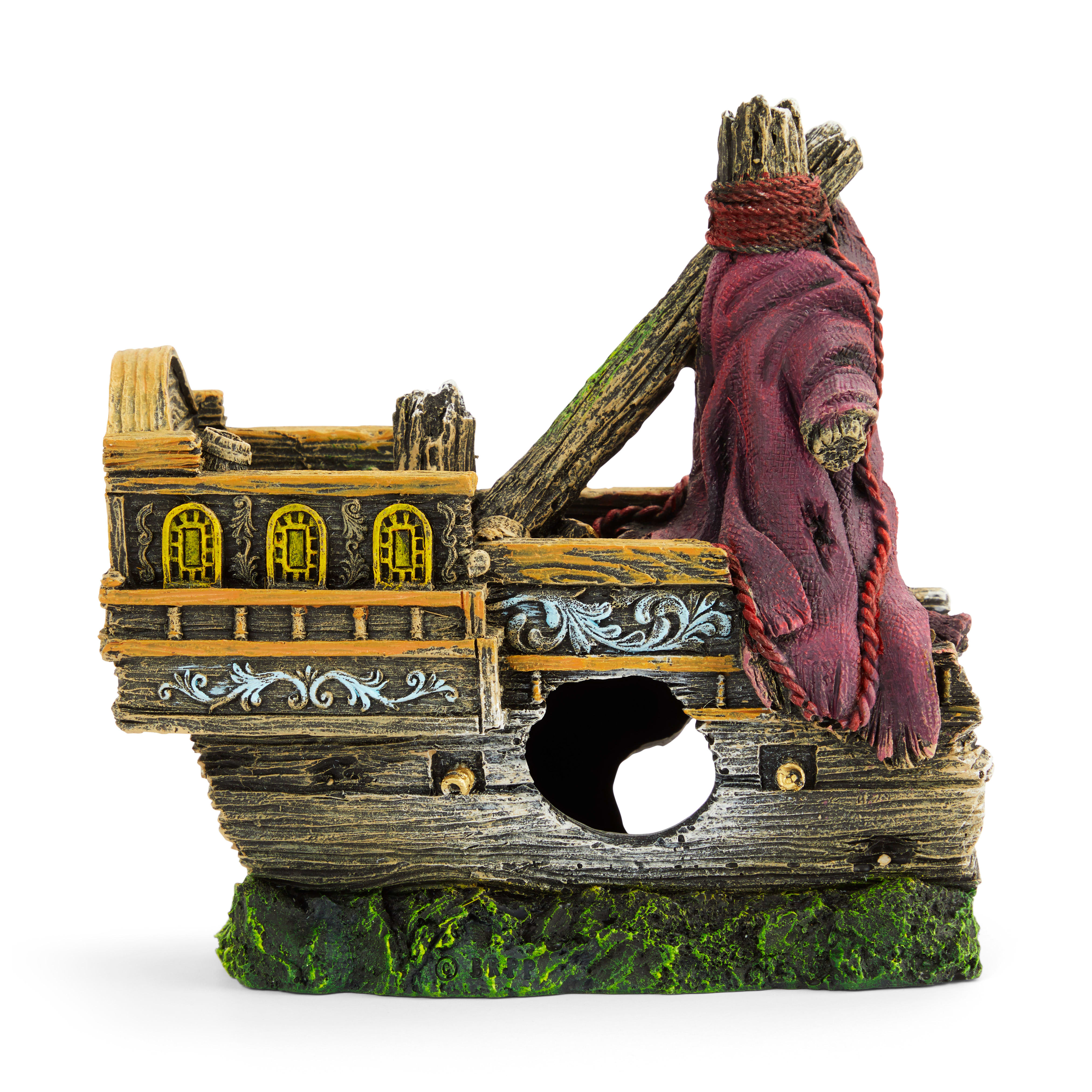 Imagitarium Shipwreck Back Aquarium Decor, Medium