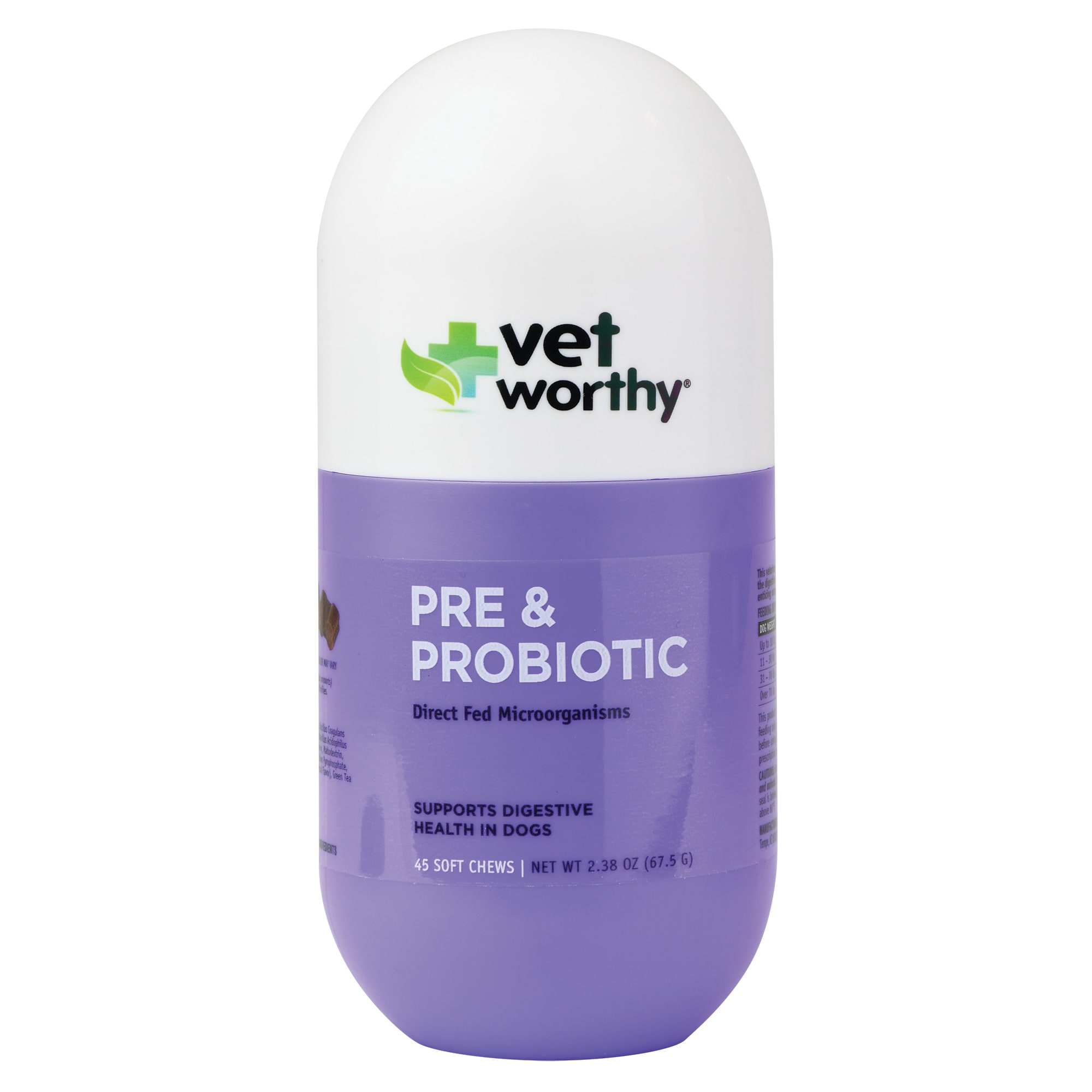 Vet Worthy Pre & Probiotic Soft Chews for Dogs, Count of 45 | Petco