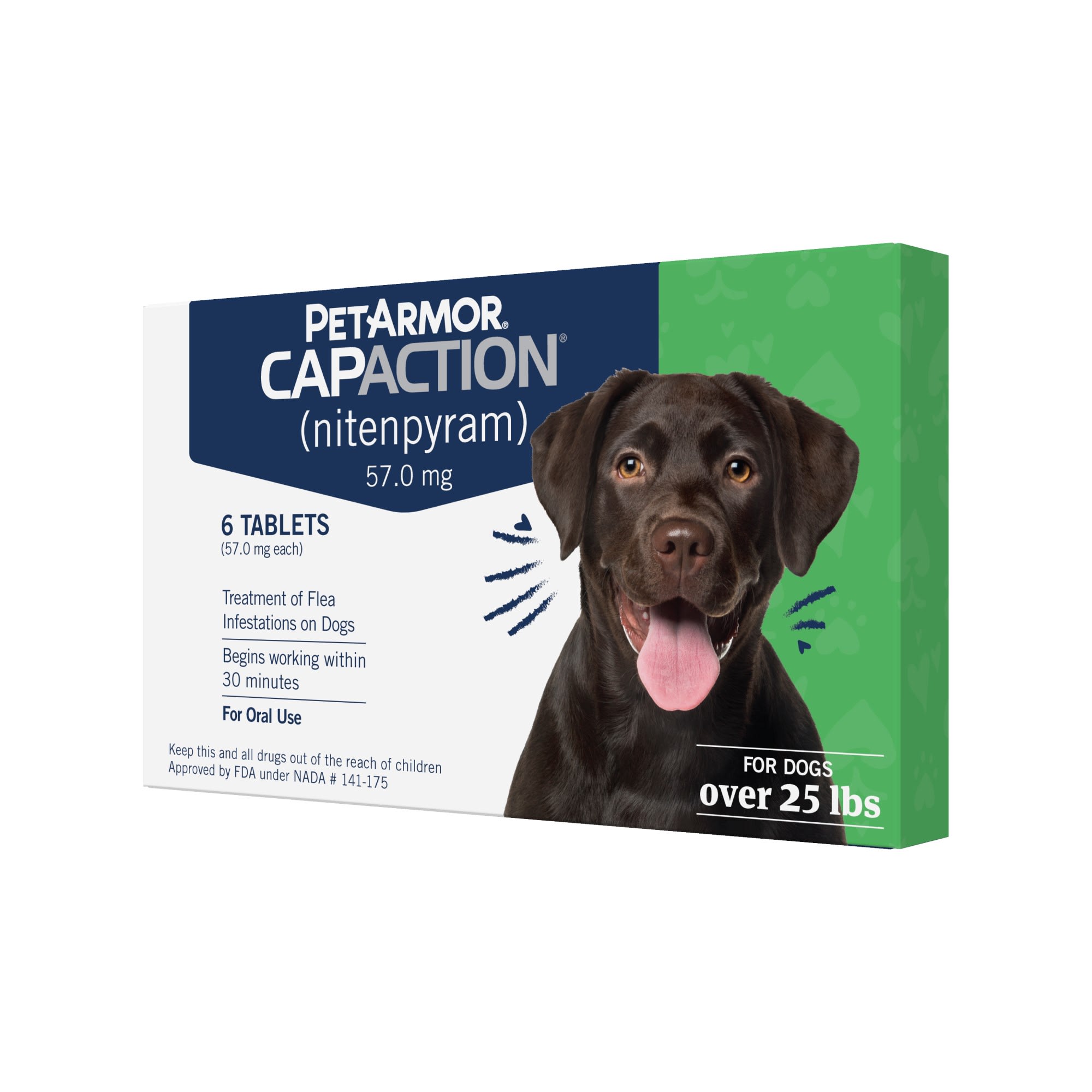 CapAction Fast Acting Oral Flea Treatment for Large Dogs Count of