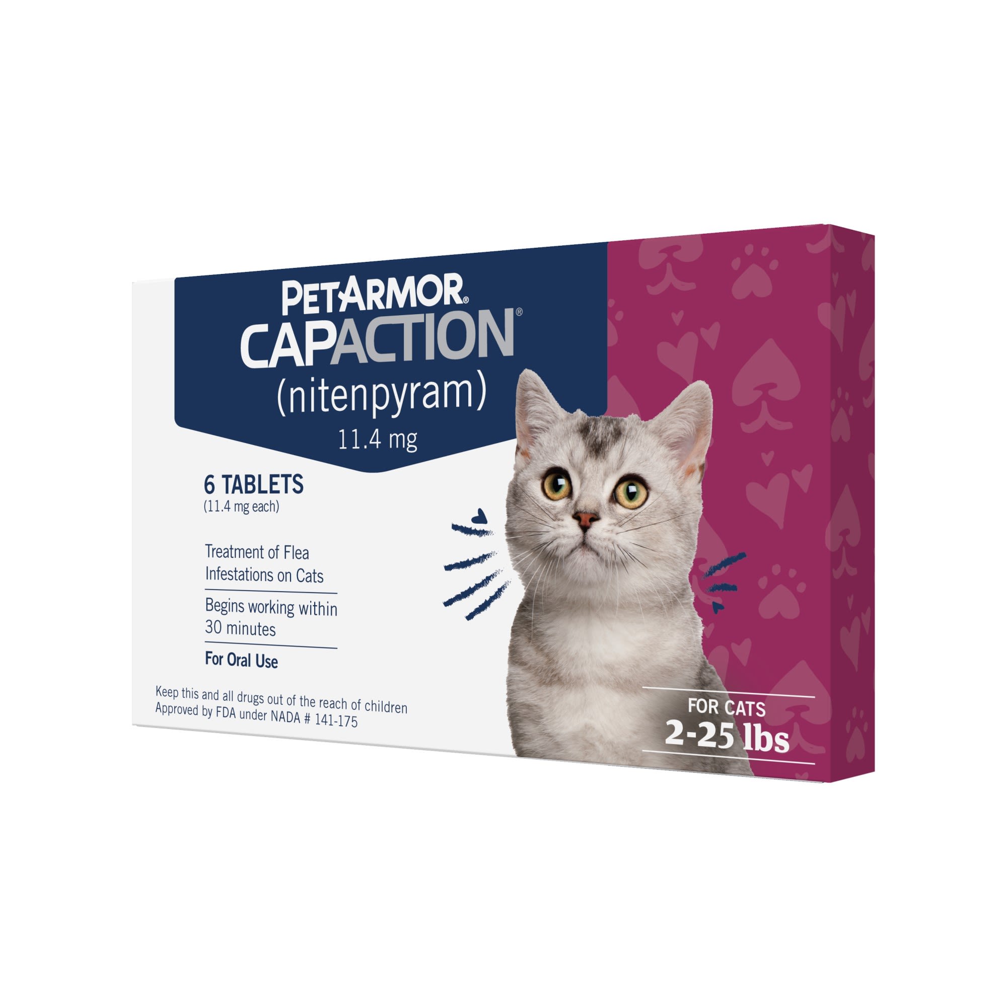 CapAction Fast Acting Oral Flea Treatment for Cats Count of 6 Petco