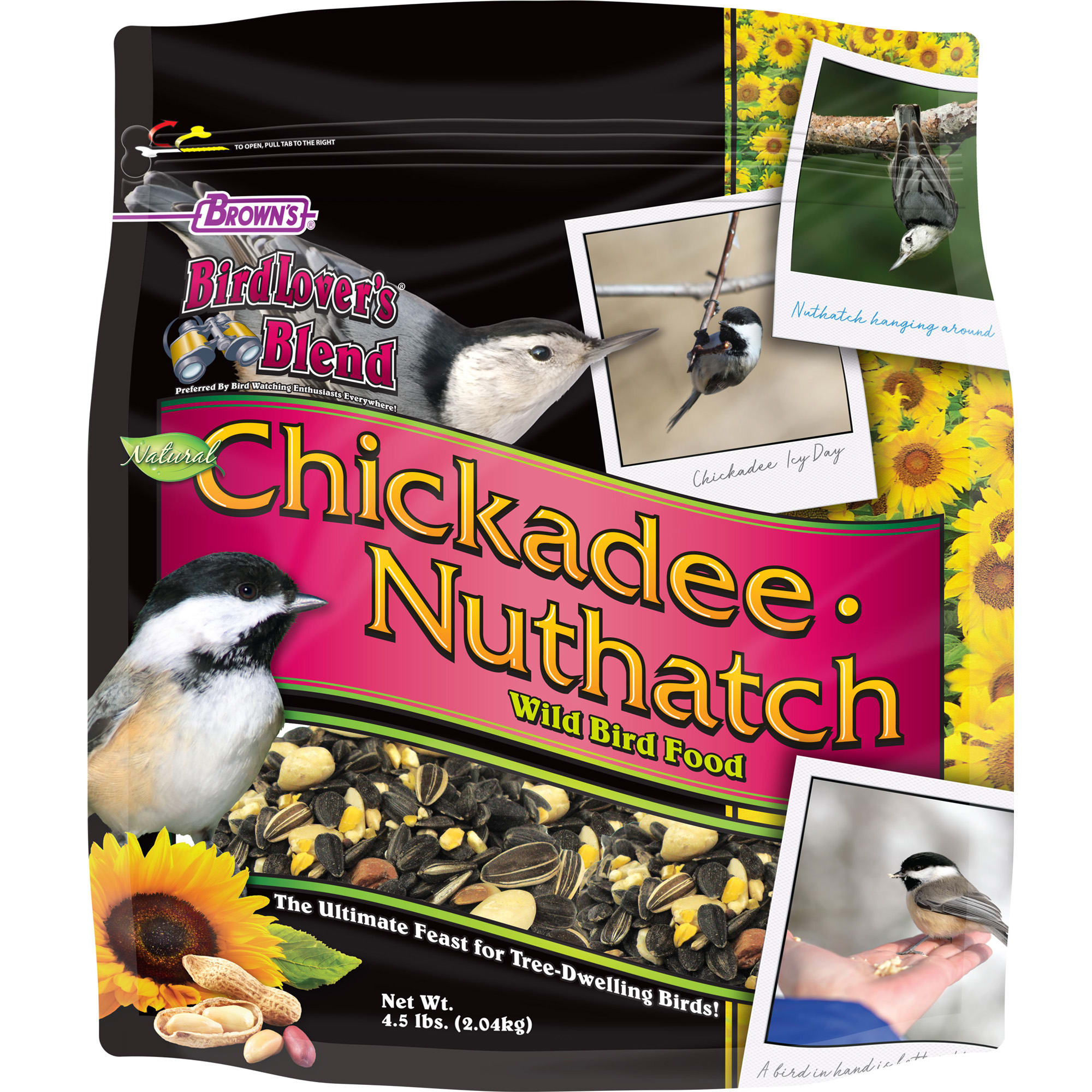 Brown's Chickadee & Nuthatch Blend Bird Food 4.5 lbs