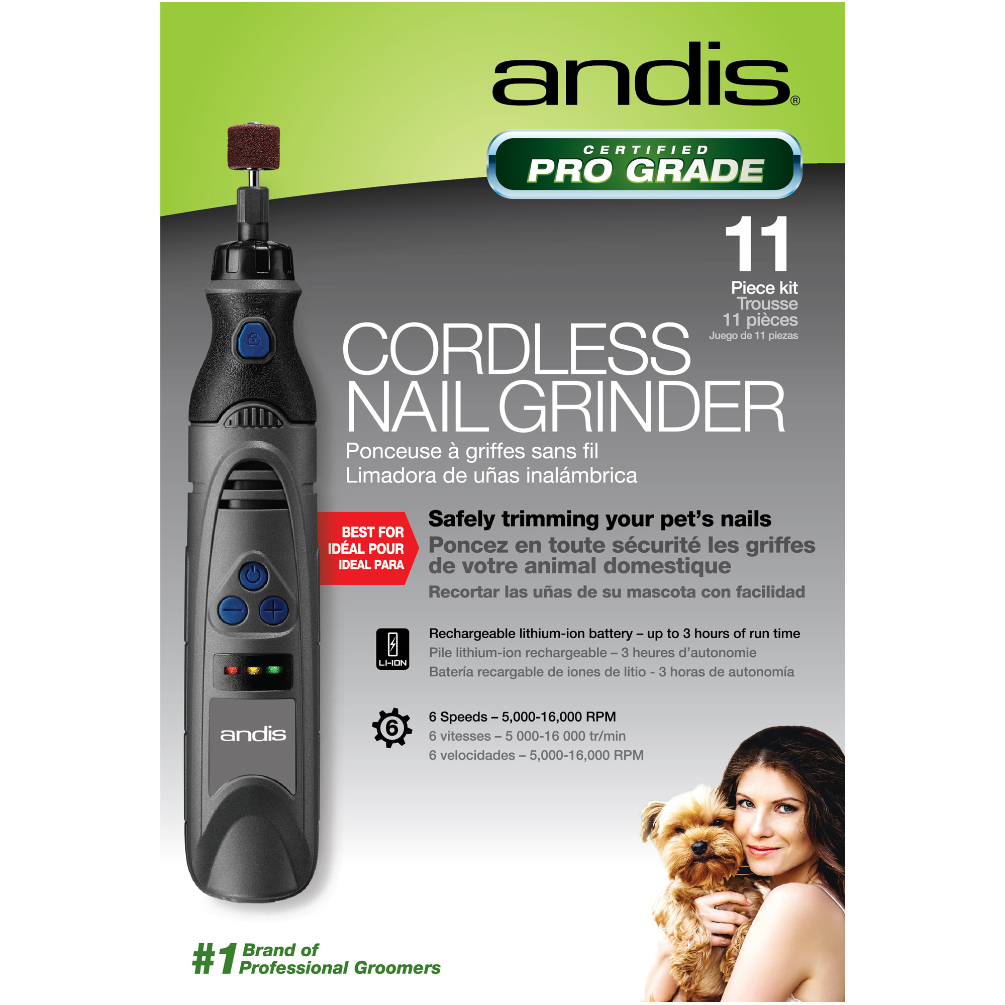 Nail Grinder For Dogs : : Andis Nail Grinder Replacement  Accessory Pack, Multi, 5.75 x 0.50 x 4.00 inches (65920)