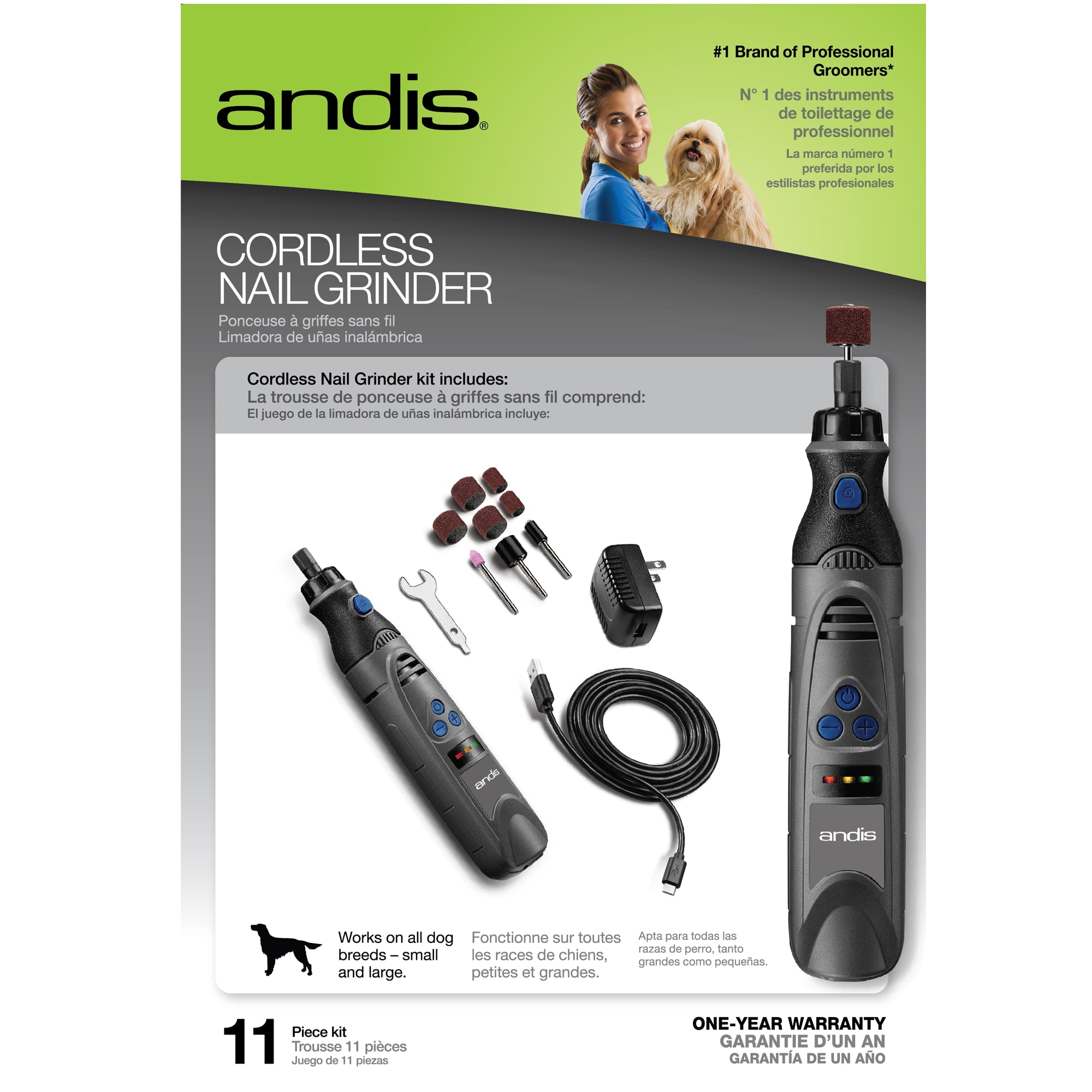Nail Grinder For Dogs : : Andis Nail Grinder Replacement  Accessory Pack, Multi, 5.75 x 0.50 x 4.00 inches (65920)
