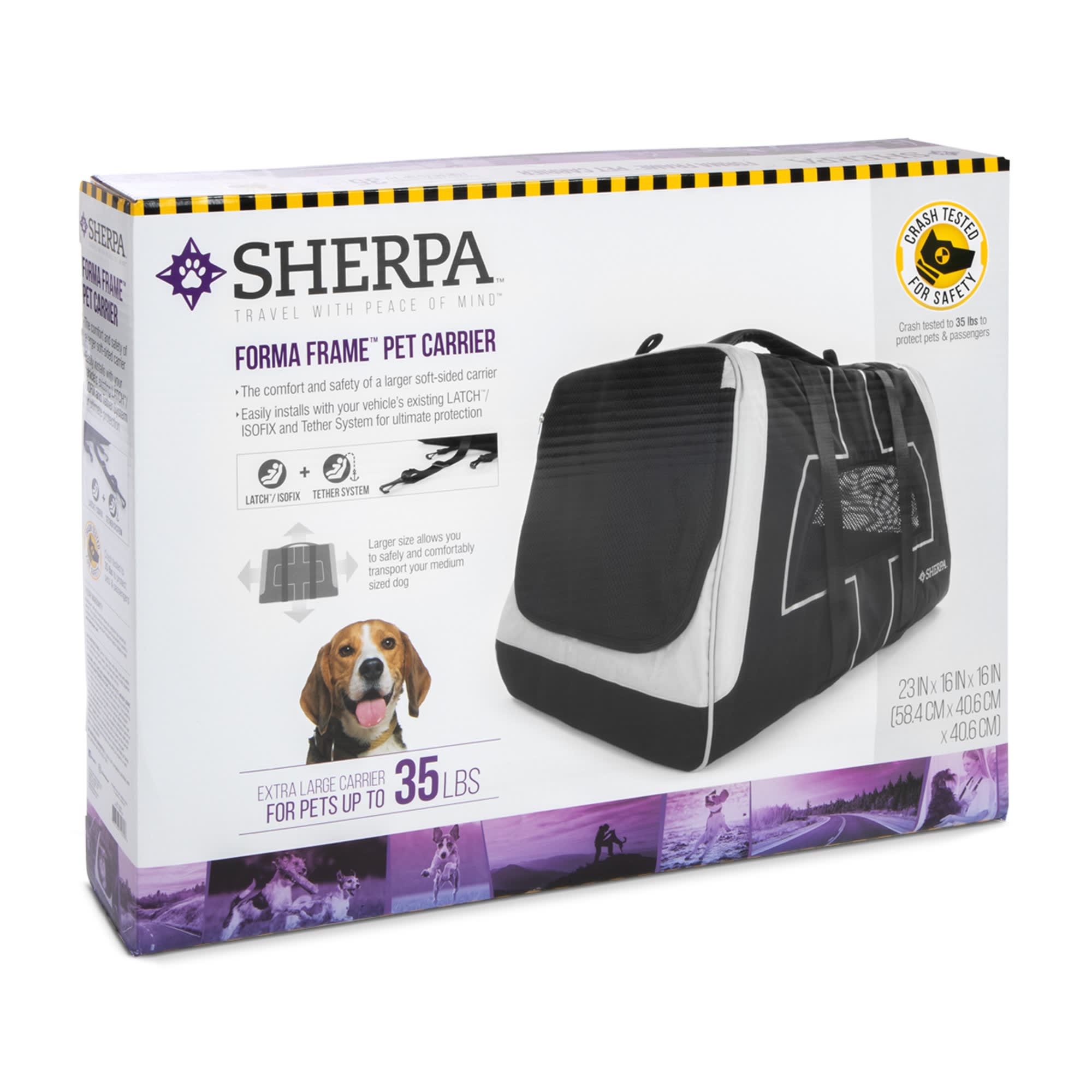 Sherpa Gray Forma Frame Crash Tested Pet Carrier, X-Large